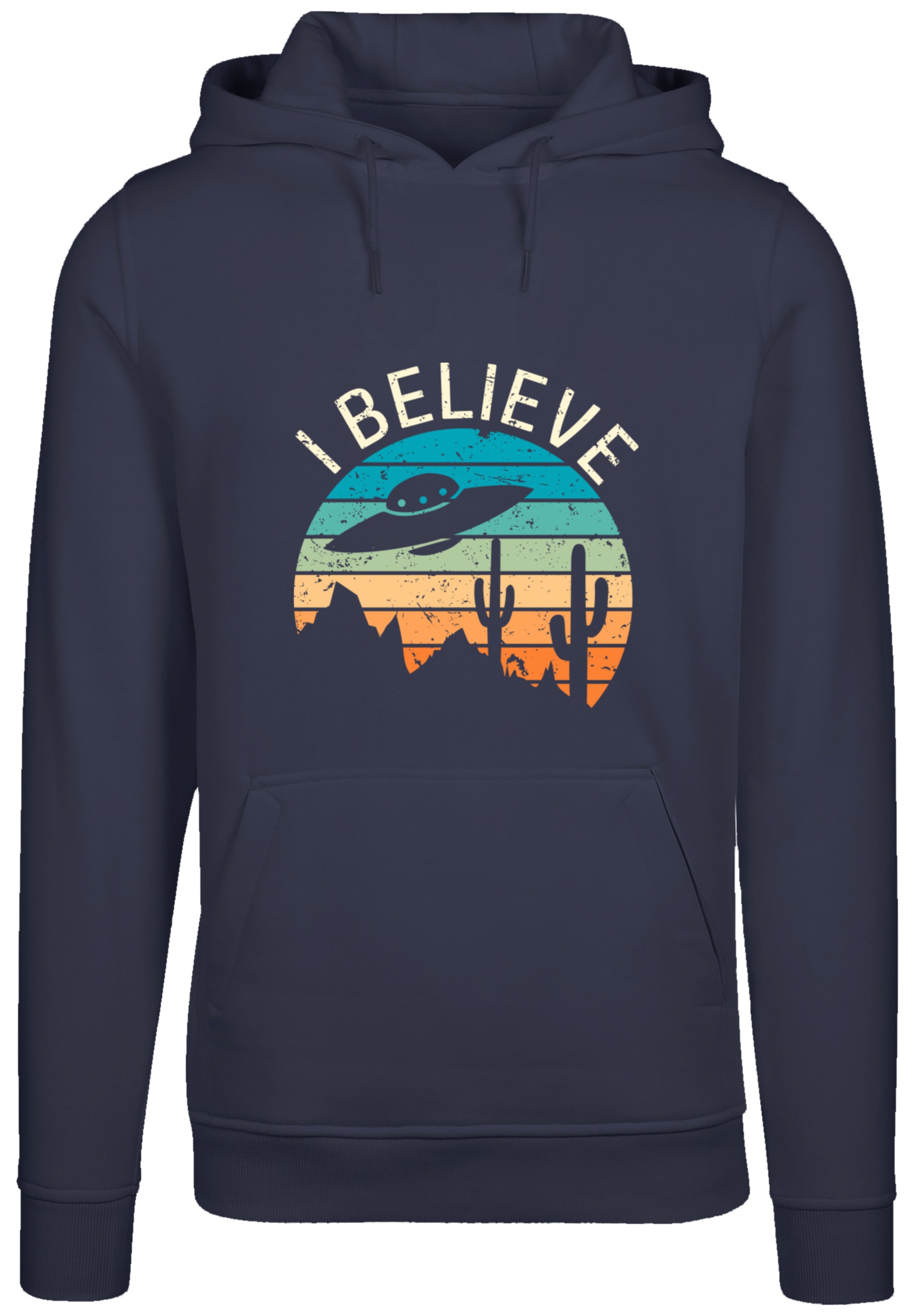 F4NT4STIC Kapuzenpullover »I Believe UFO Alien Sonnenuntergang«, Premium Qualität
