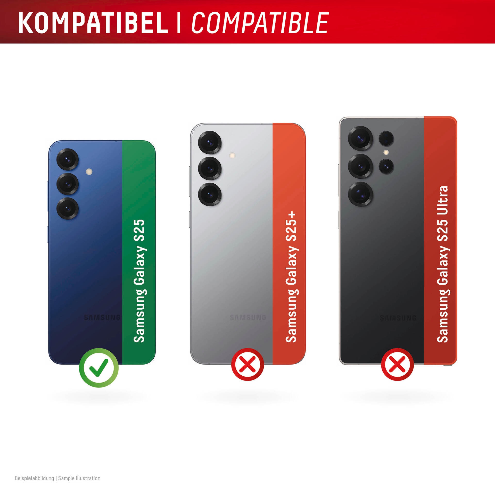 Displex Kameraschutzglas »Camera Lens Glass Single Glass Ring Protector«, für Samsung Galaxy S25, (Packung, 2x Einzellinsen-Schutzringe), Objektivschutz, Kameraschutz, kratz- & stoßfest