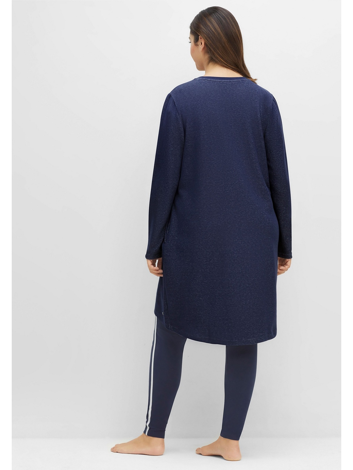 kaufen aus Sheego Eingrifftaschen, Baumwolle online Sweatkleid mit Größen«, | »Große BAUR