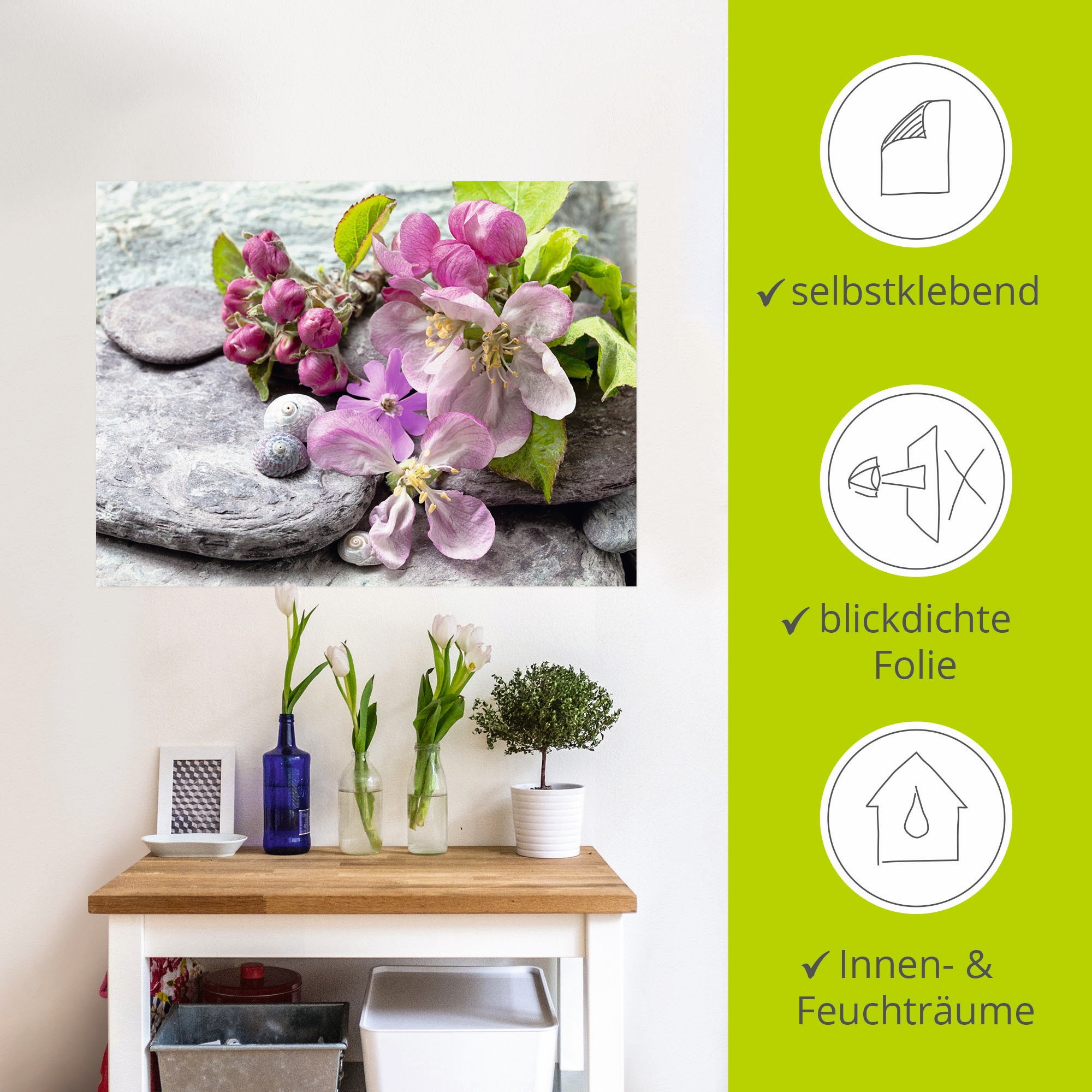 Artland Wandbild »Apfelblüten«, Blumen, (1 St.), als Leinwandbild, Poster, Wandaufkleber in verschied. Größen
