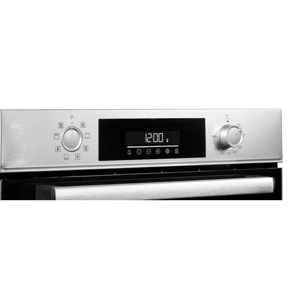 BEKO Backofen-Set »BBSM12320X«, BBSM12320X, mit Teleskopauszug nachrüstbar