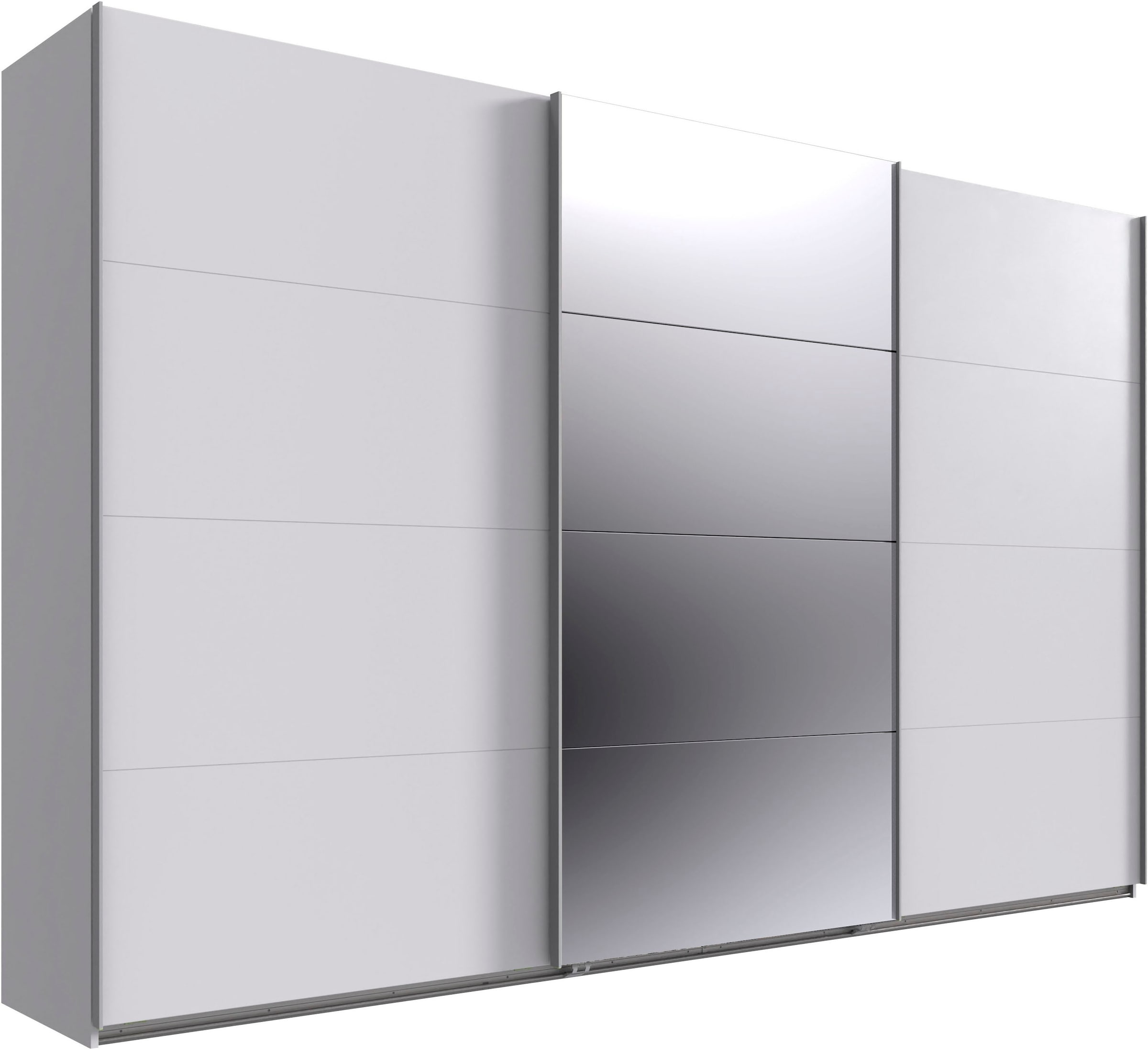 Wimex Kleiderschrank "Mugano, Made in Germany, Lieferung bis in Deine Etage und Stellort" wähle Deine Ausstattung: Basic oder Premium, 3 Schwebetüren, große Größen, mit oder ohne Spiegel, Metallgriffe