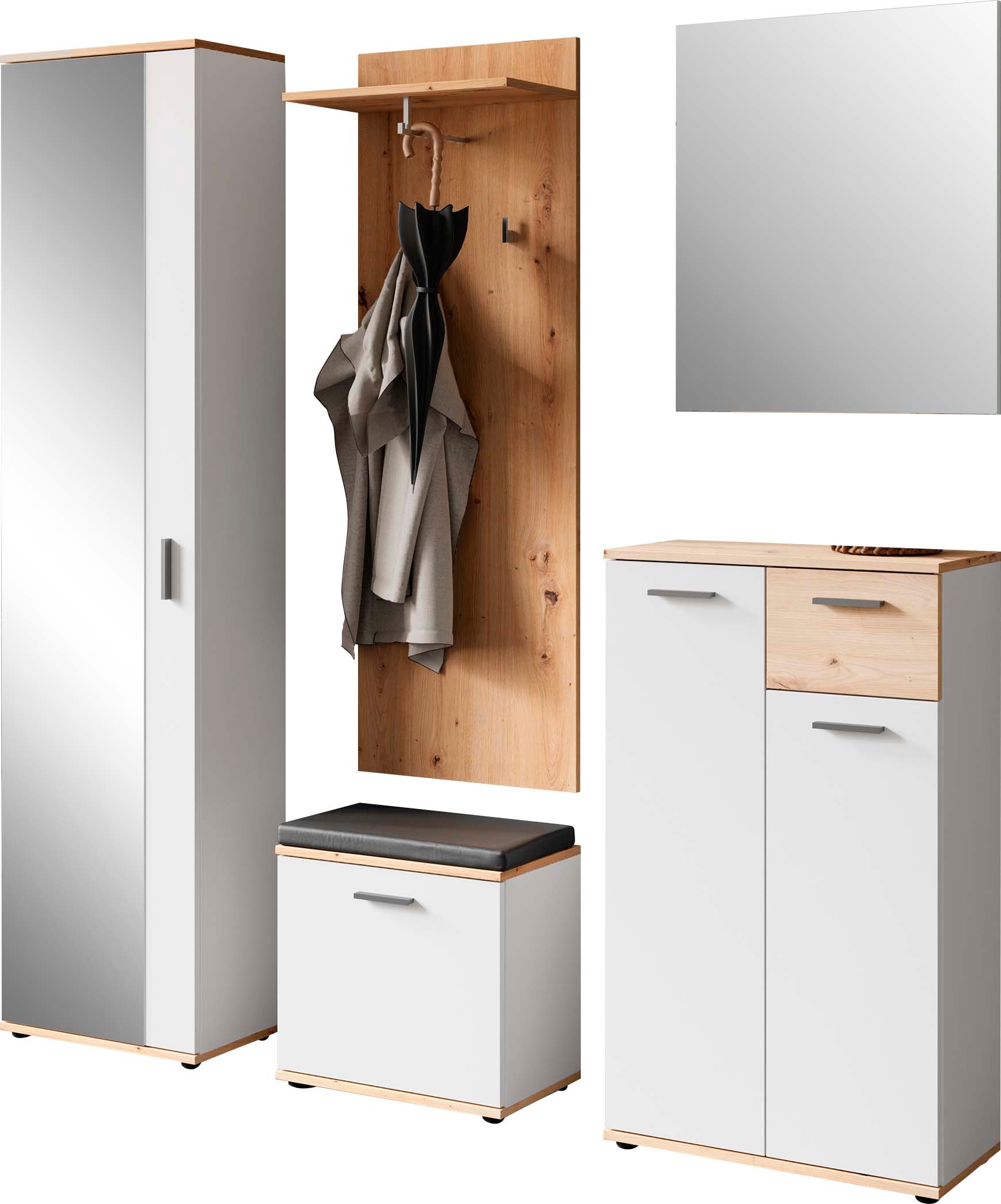 byLIVING Garderoben-Set "Jakob" 5 Stk. tlg. günstig online kaufen