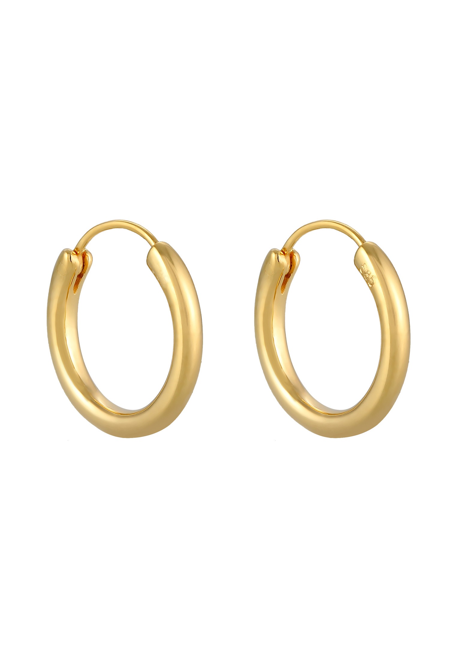Elli Premium Paar Creolen »Creole Klassik 585 Gelbgold«