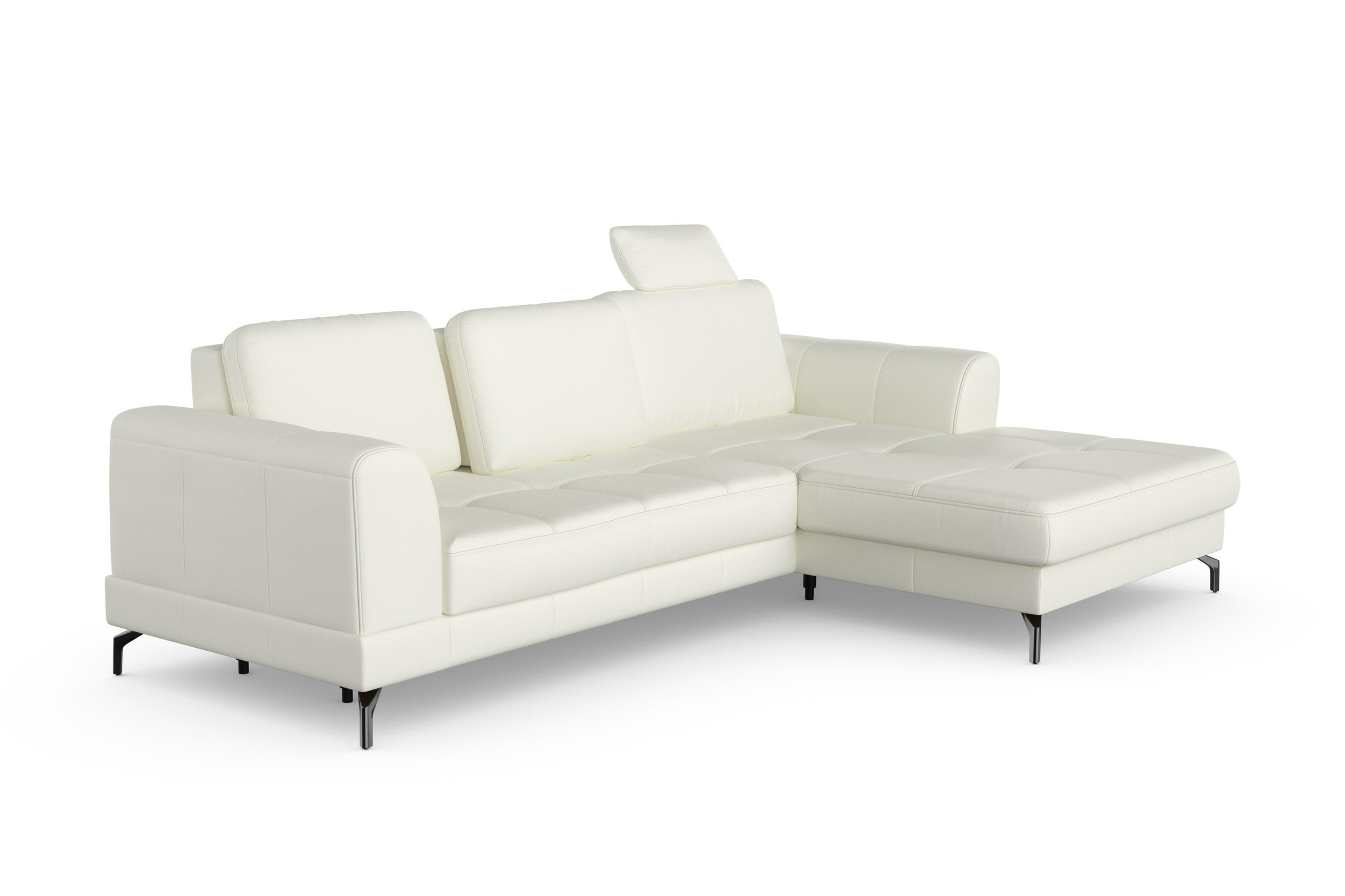 sit&more Ecksofa »Bendigo L-Form«, inklusive Sitztiefenverstellung, Bodenfreiheit 12 cm, in 2 Fußfarben