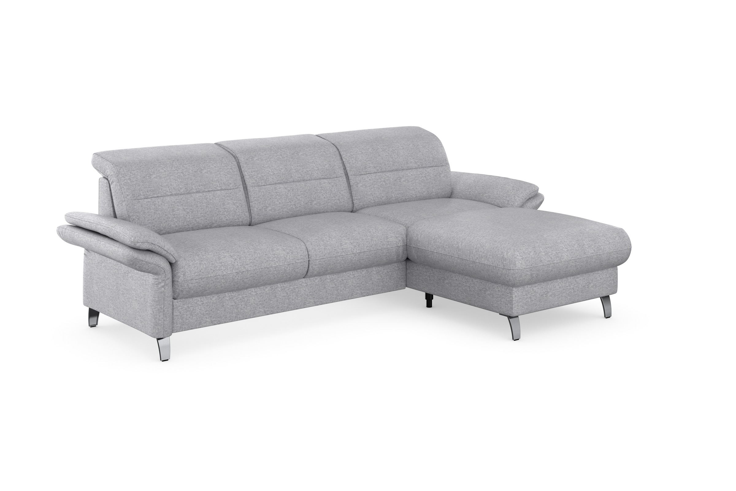 sit&more Ecksofa »Grenoble L-Form mit Federkern«, wahlweise mit Bettfunktion, Bettkasten, Arm- und Kopfteilverstellung