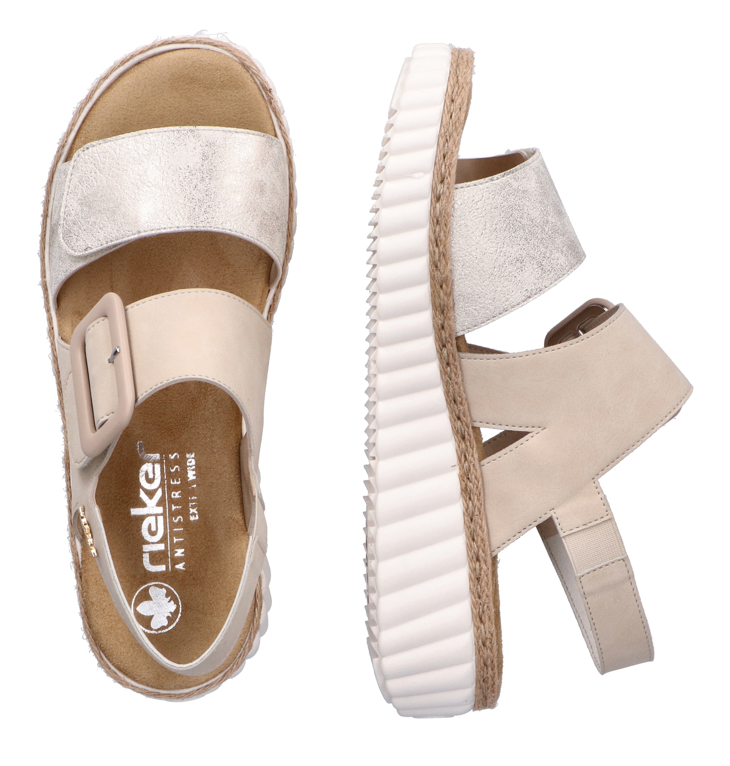 Rieker Platform Sandals Light Beige 43 3