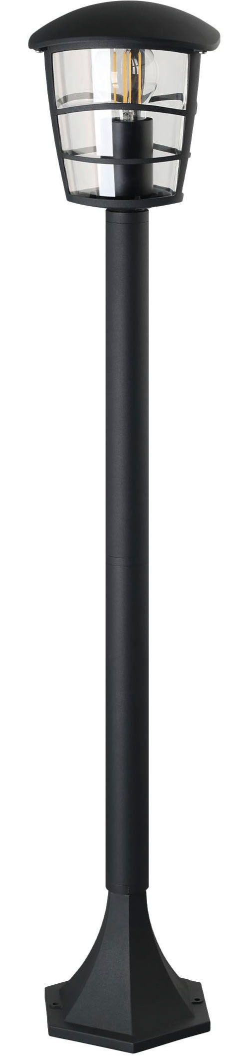 EGLO Stehlampe "Aloria Außen-Stehlampe, Außenleuchte, Aluguss und Glas, E27, IP44", 1, H: 94cm, 1 Stk., schwarz, Wohnzimmer, Leuchten, Stehleuchte -