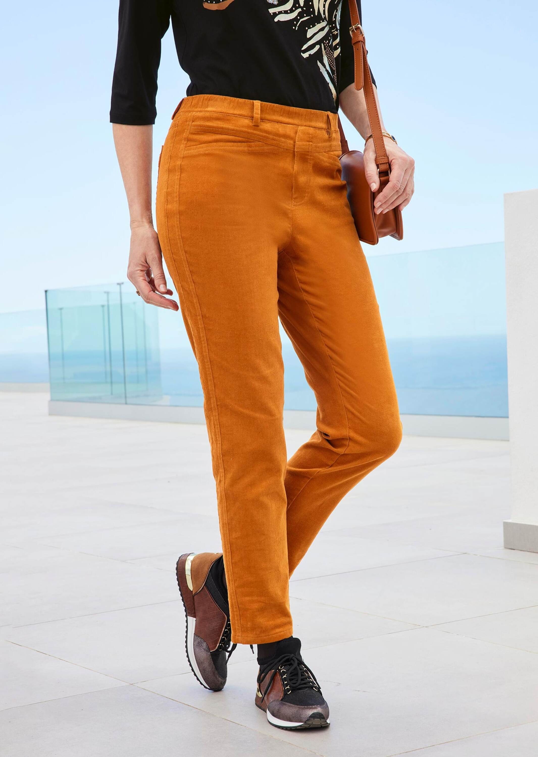 GOLDNER Schlupfhose »Supersofte Cordhose LOUISA mit aufwendiger Schnittführung«