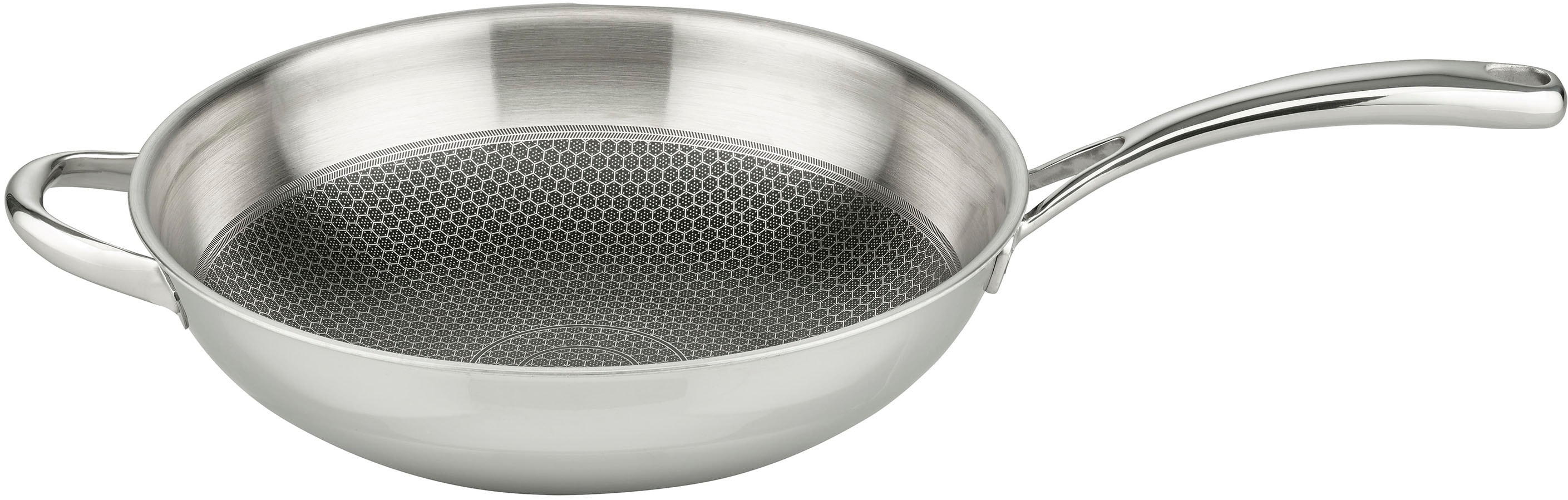 Elo Premium "Relief Evolution Wokpfanne" Edelstahl 18/10 1 tlg. tlg. durchgehender Aluminium-Kern, außen magnetischer Edelstahl