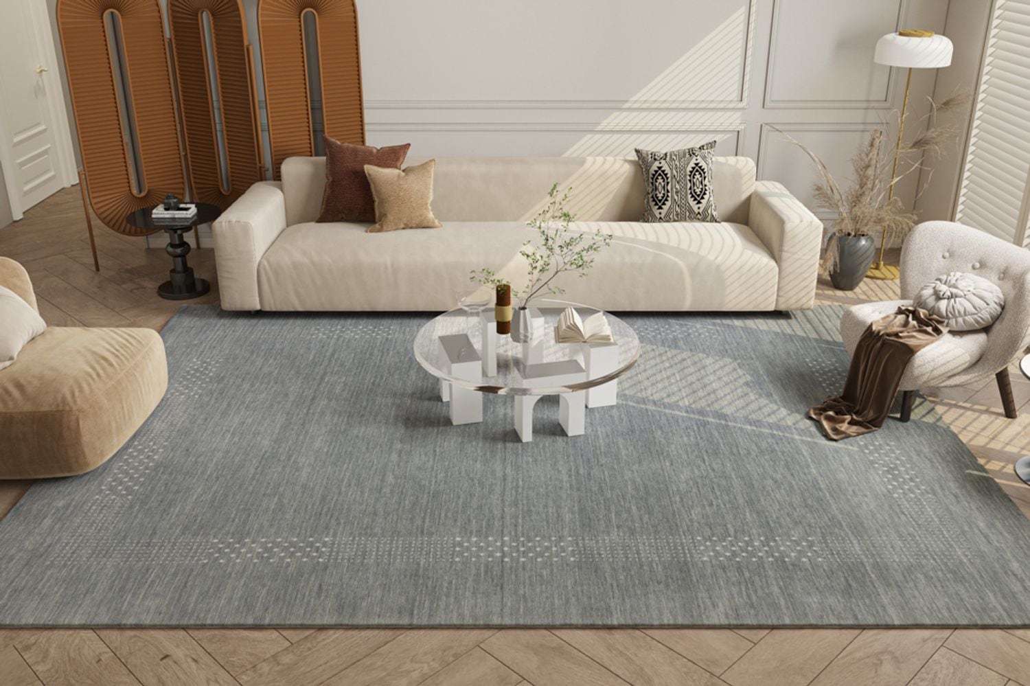 morgenland Wollteppich »Nova - Gabbeh Teppich - Loribaft Perser«, quadratisch, 1,5 mm Höhe, Flachgewebe