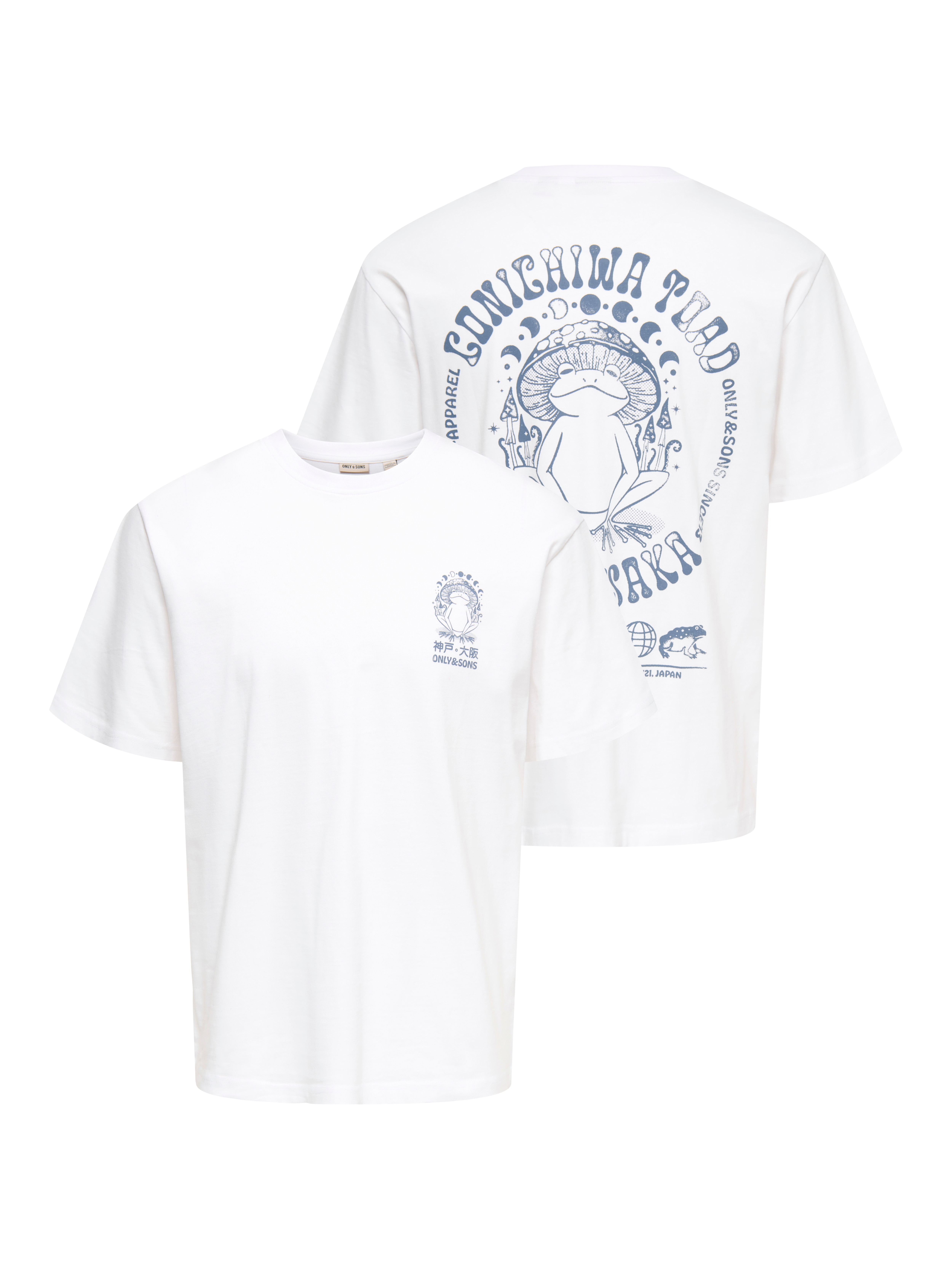 ONLY & SONS T-Shirt "ONSFRED LIFE RLX SS PRINT TEE NOOS" Baumwolle, relaxed fit