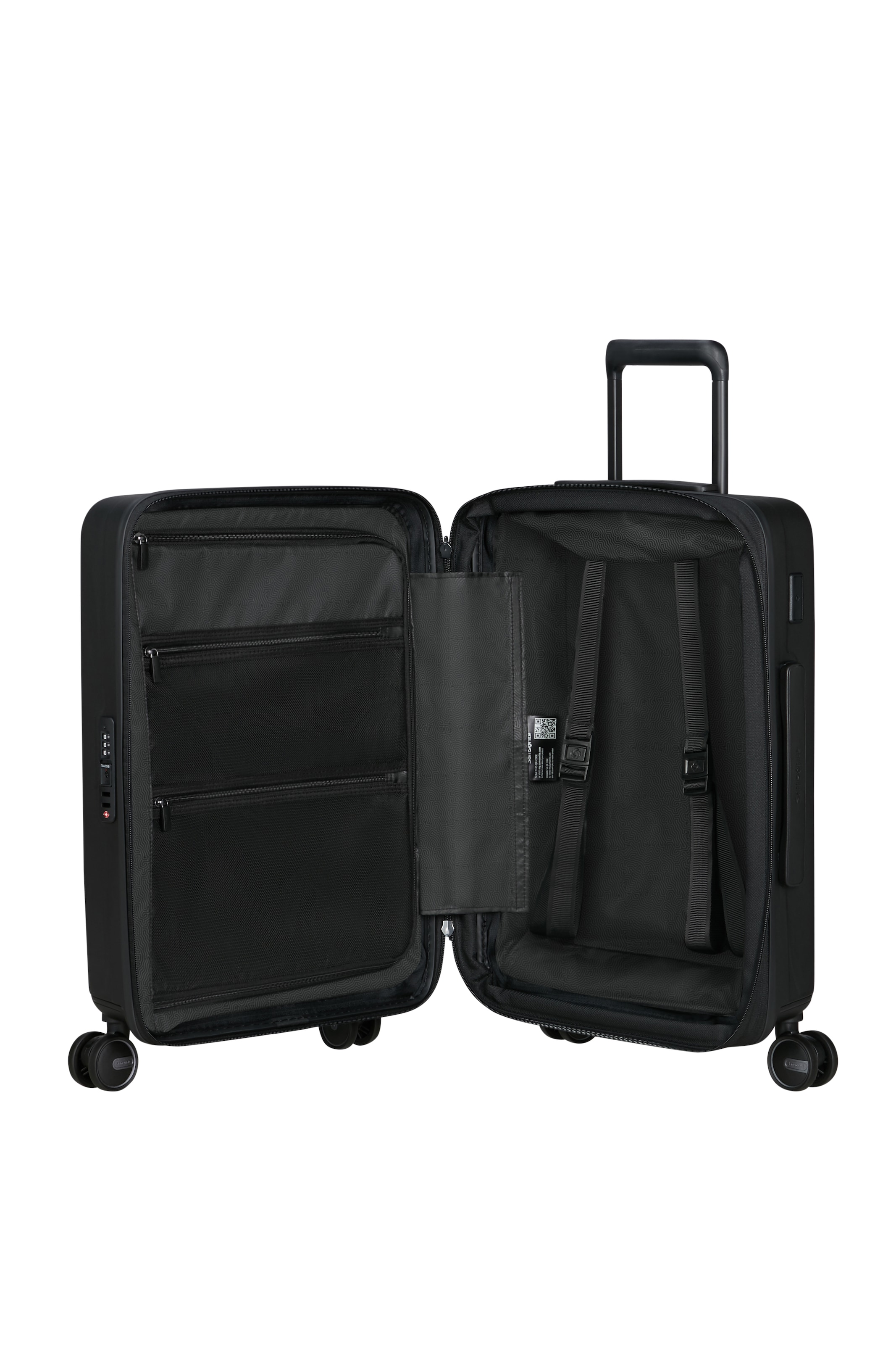 Samsonite Hartschalen-Trolley »RESTACKD« 39 l 4 Rollen mit fester Trennwand und verstellbaren Packgurten