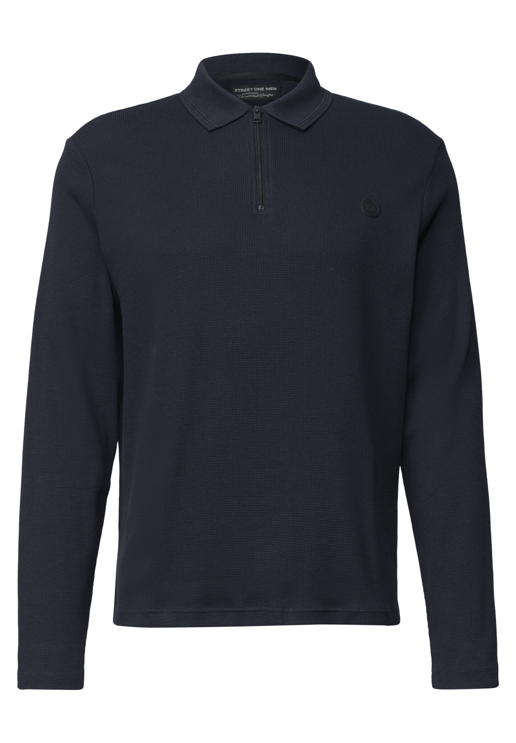 STREET ONE MEN Poloshirt aus Baumwolle mit Stretchante