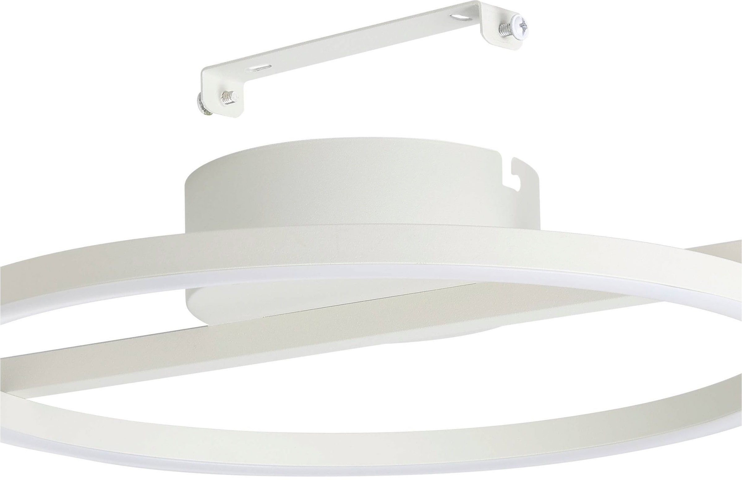 EGLO Deckenleuchte »Amandolo Deckenlampe RGB Backlight Fernbedienung inkl. geometrisch« LED-Modul 1 Stk. Kaltweiß | RGB Wand-/Deckenleuchte - L40 x B30 x H6,5 cm - weiß - 17W inkl.