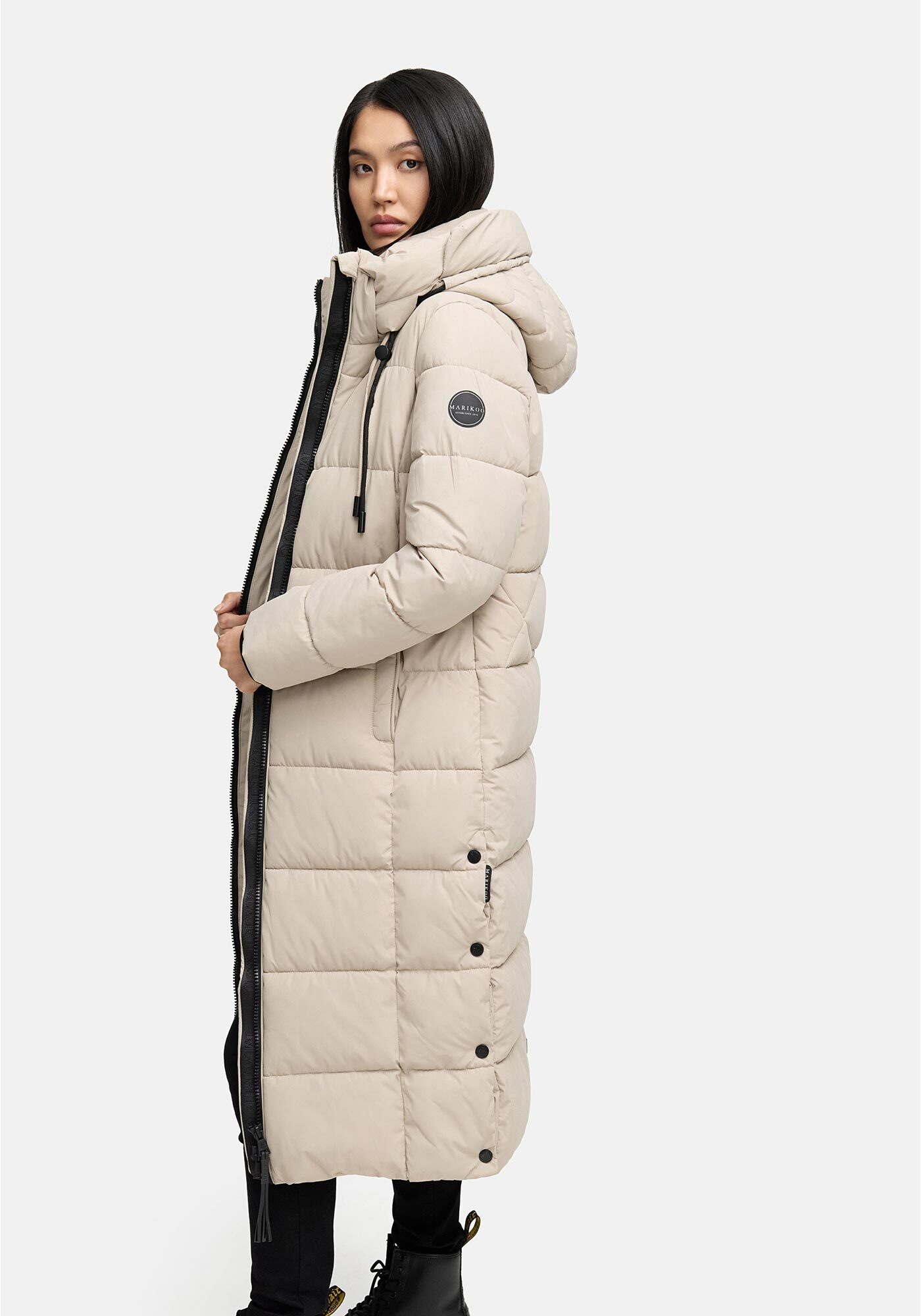 Marikoo Winterjacke "Nadeshikoo XIV" extra langer Winter Mantel gesteppt günstig online kaufen