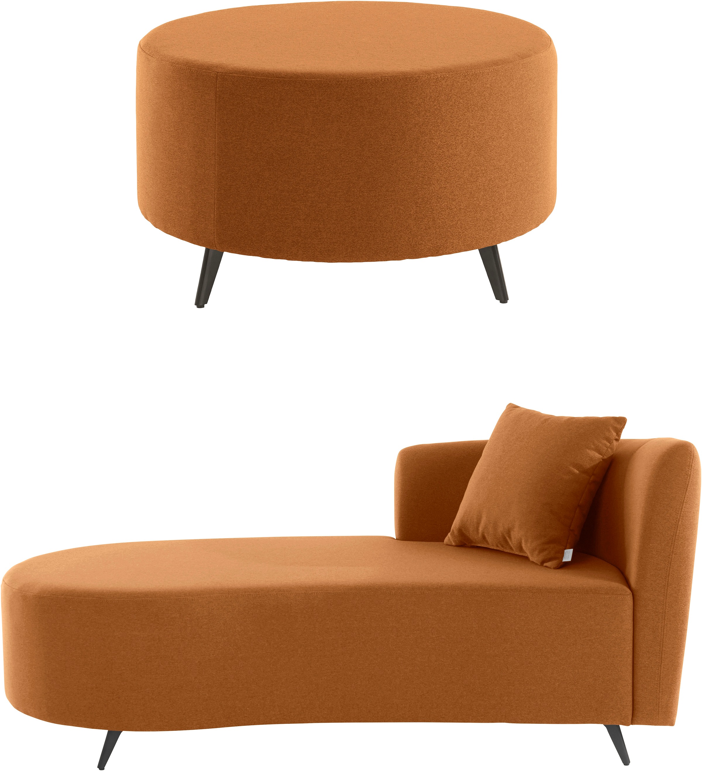 Home affaire Recamiere "Hulby" wahlweise mit und ohne Hocker und Armlehne l günstig online kaufen