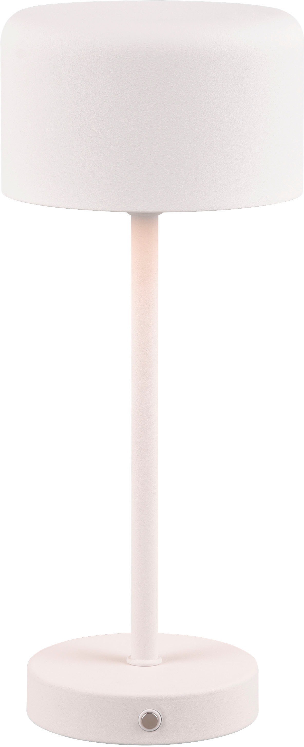 MY HOME LED Tischleuchte "Kadira", weiß (weiß matt), 1, Ø 12,6cm H: 30cm, 1 Stk., Leuchten, Akku Tischlampe mit USB-C Anschluss, Touchdimmer 4 Stufen, Höhe 30cm, LED Tischleuchte 3