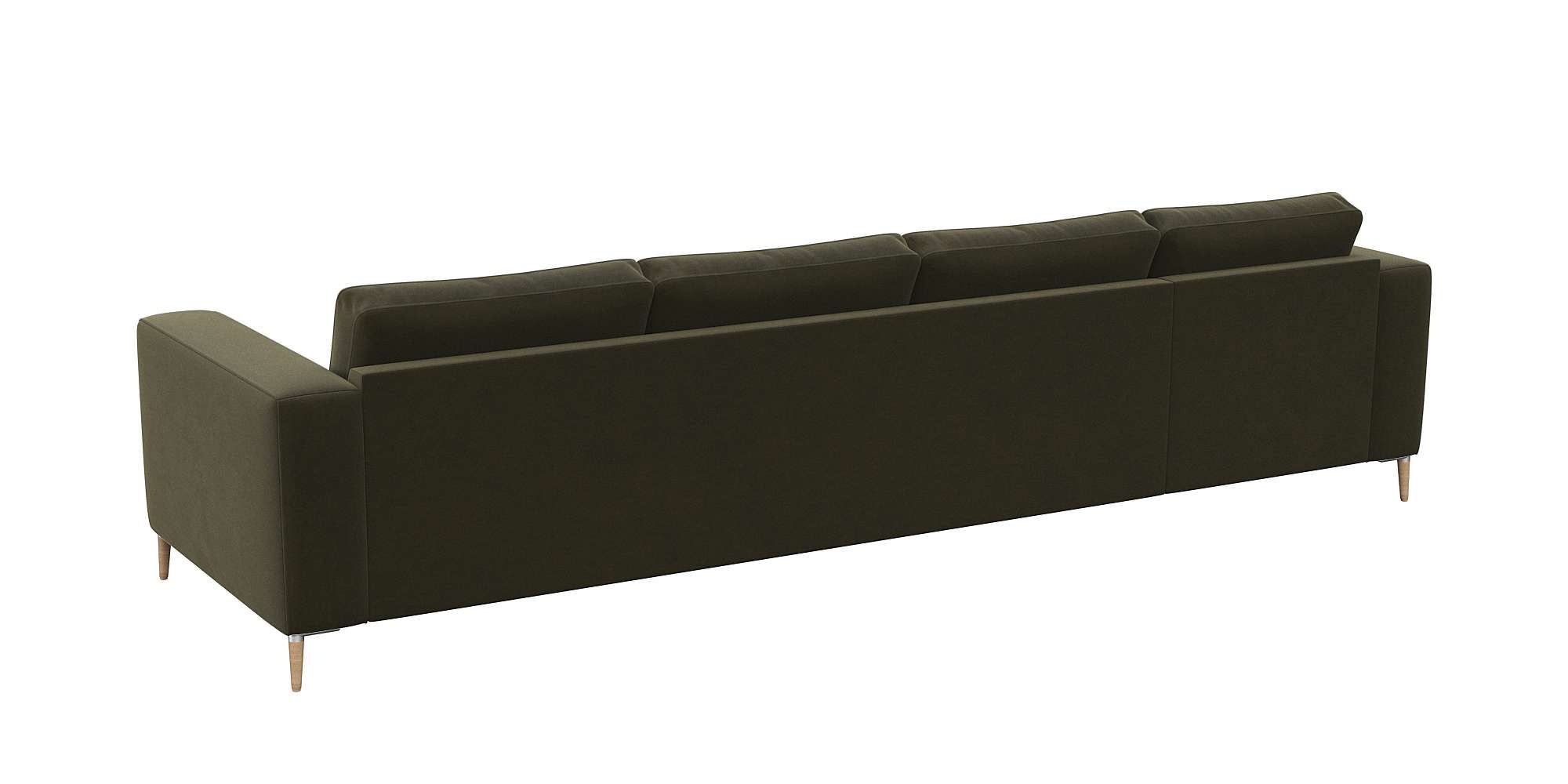 Thumbnail - FLEXLUX Ecksofa "Fiore, super bequem durch hochwertigen Sitzaufbau mit Kaltschaum" breite Armlehnen, Füße Alu+ Eiche, L-...