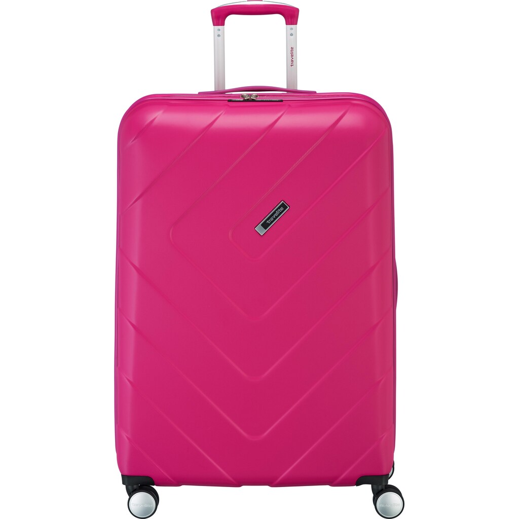 travelite Hartschalen-Trolley »Kalisto, 76 cm, pink«, 4 Rollen