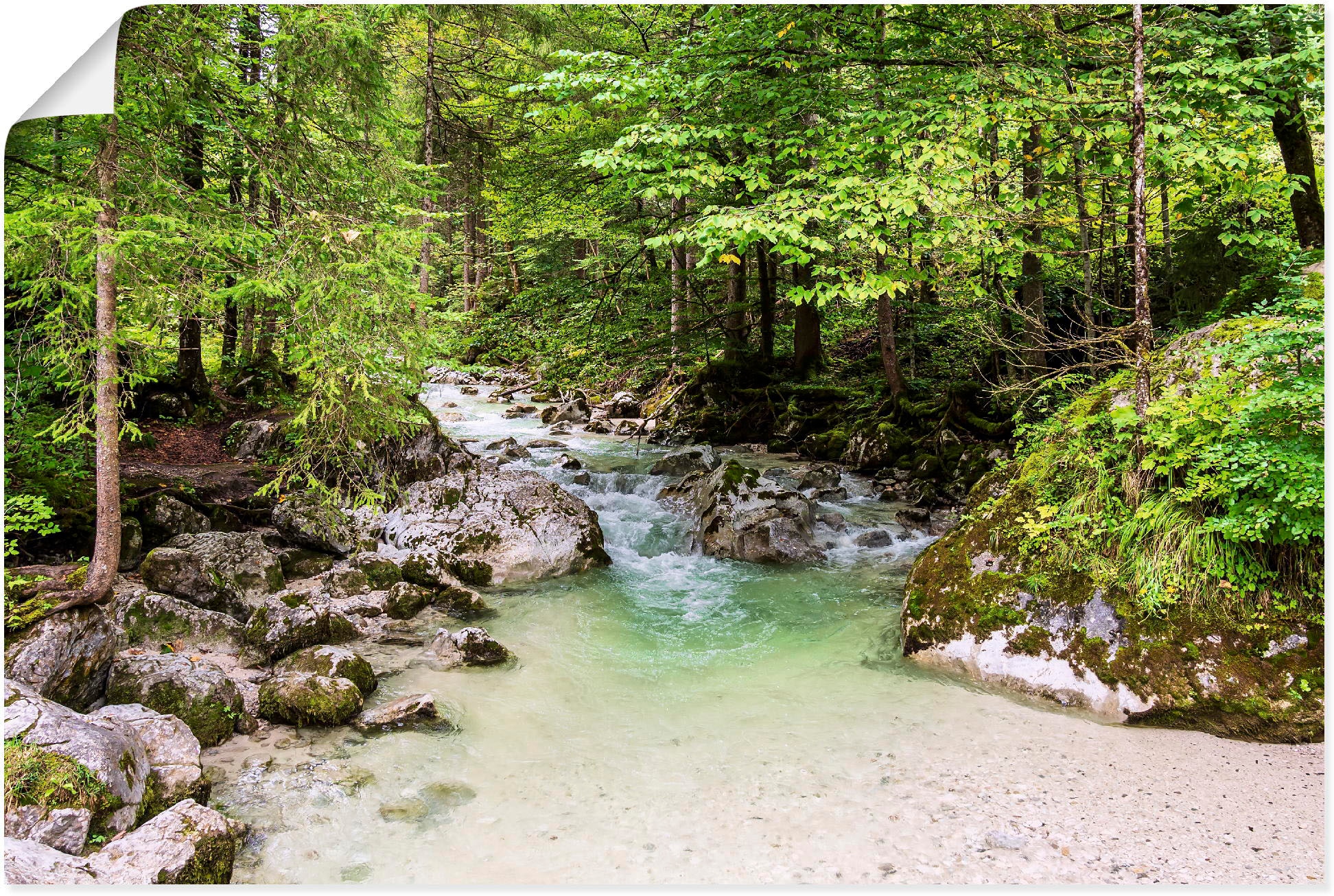 Artland Wandbild "Ramsauer Ache im Zauberwald", Gewässer, (1 St.), als Lein günstig online kaufen