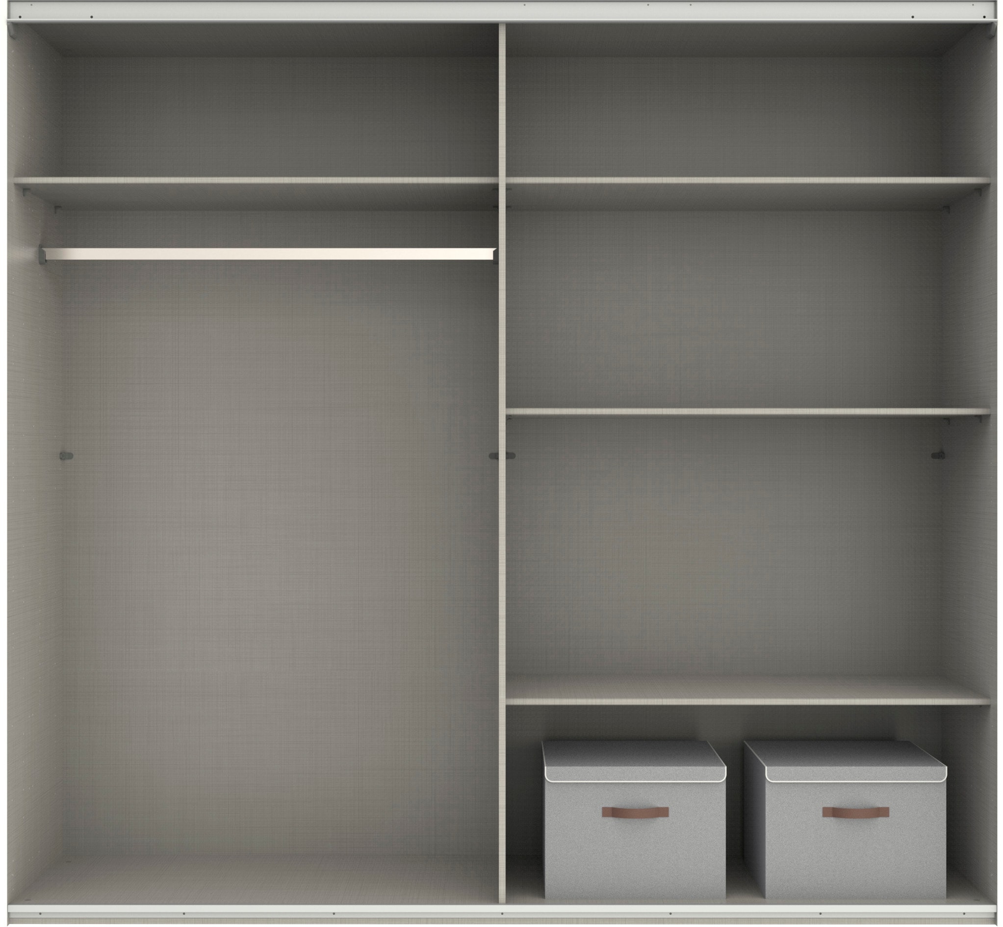 Wimex Schwebetürenschrank »Barmbek Schlafzimmerschrank BESTSELLER Garderobenschrank« Kleiderschrank mit 2 Stoffboxen und 2 zusätzlichen Böden, Spiegeltür