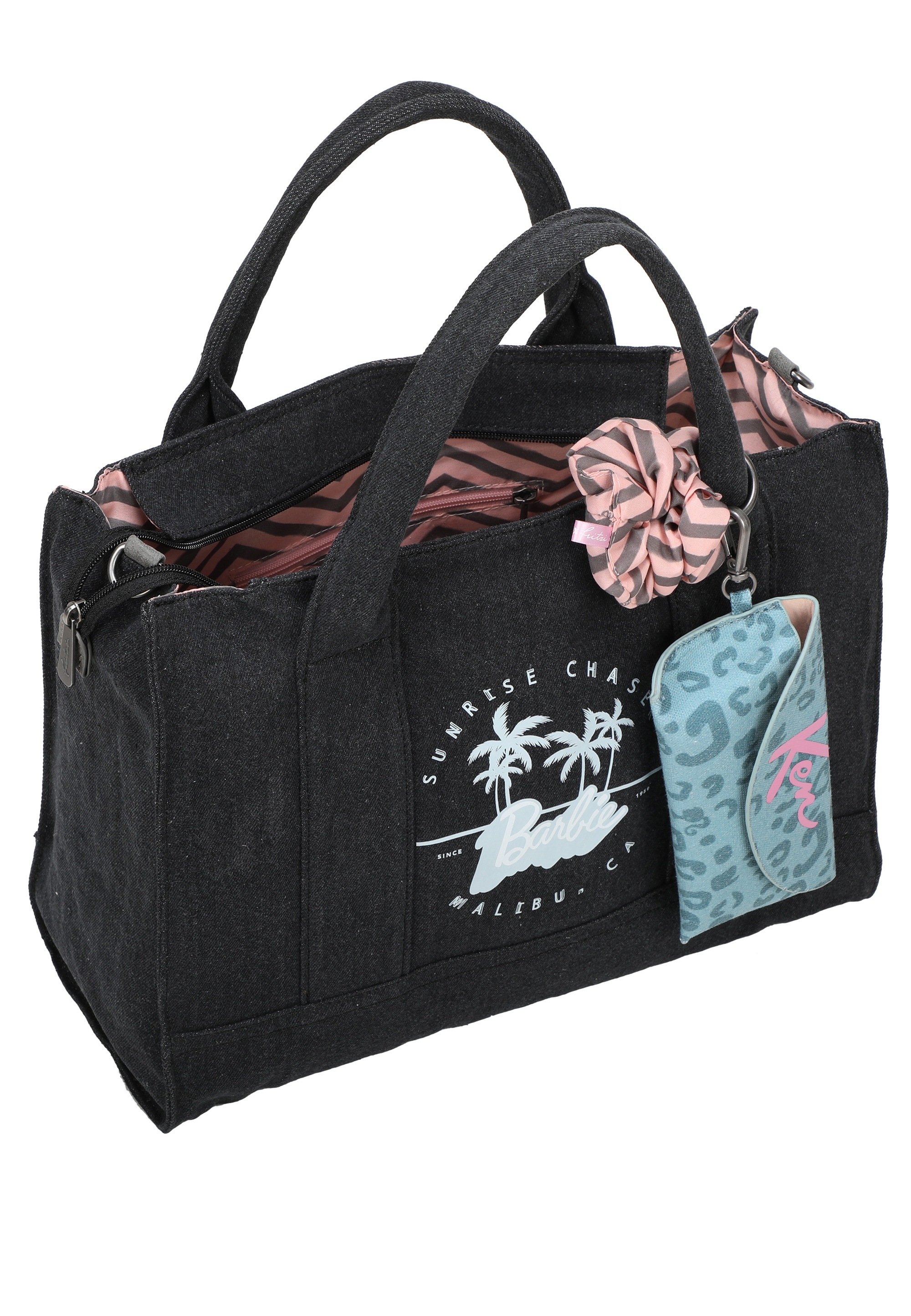 Fritzi aus Preußen Henkeltasche »Tote Bag Malibu Denim Limited Barbie«, mit abnehmbarem Haarband