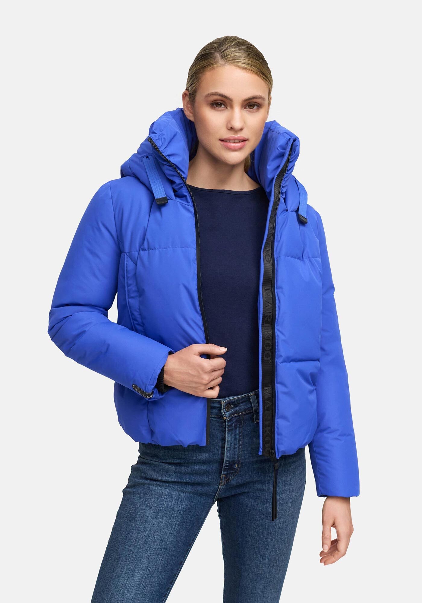 Marikoo Winterjacke »Ninikaa«, kurze Winter Jacke mit extra hohem Windschutzkragen