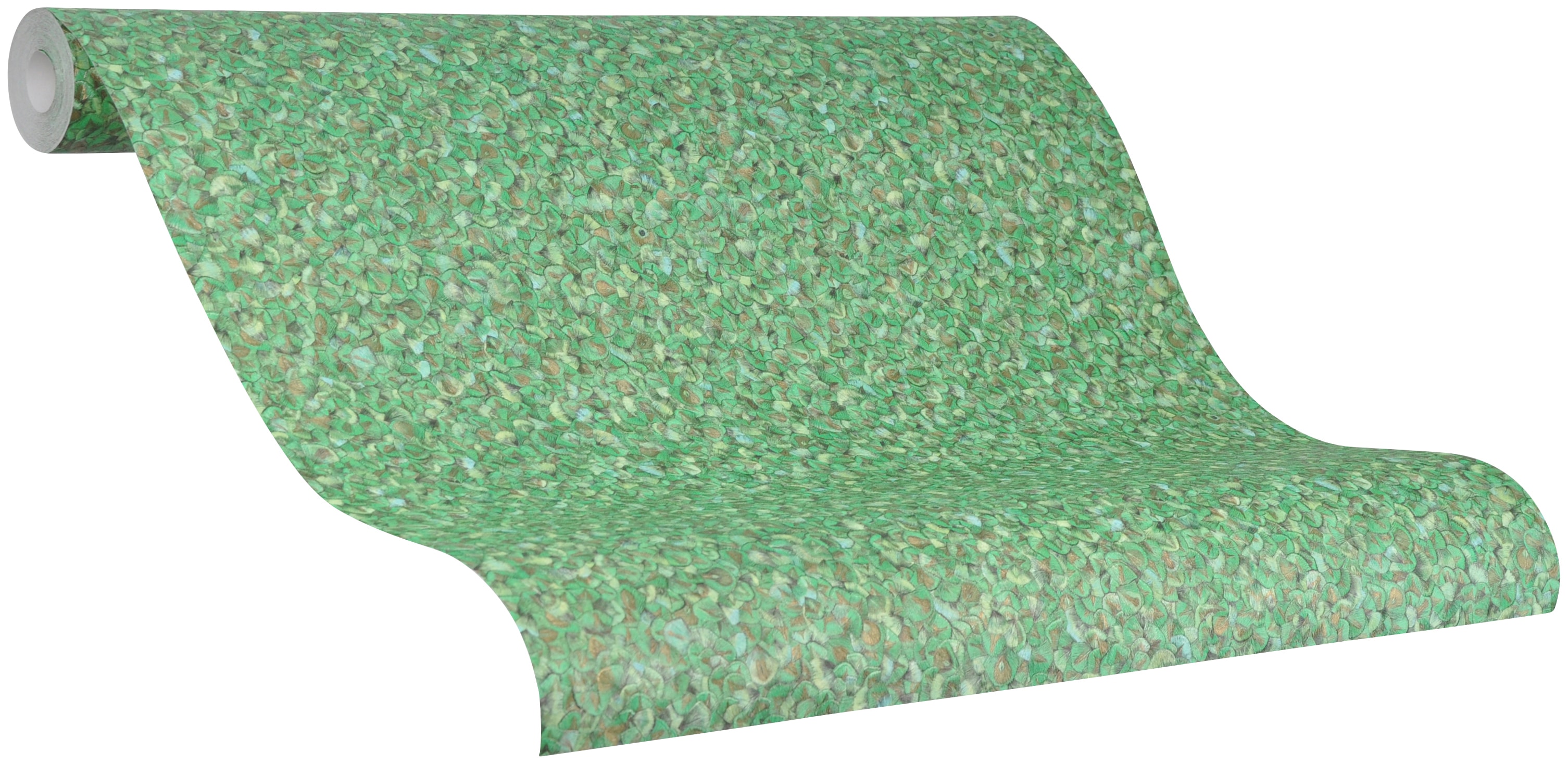 Glööckler Vliestapete Glitzermuster glänzend schimmernd Blattmotiv, moderne Tapete für Schlafzimmer Wohnzimmer Küche