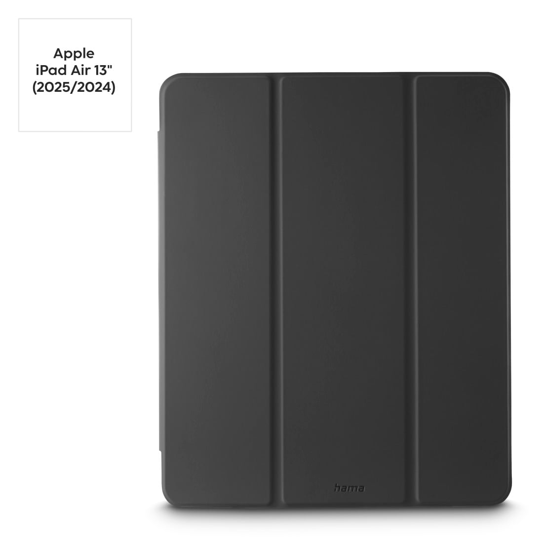 HAMA Tablet-Hülle "Tablet-Hülle f. iPad Air 13", Stiftfach, Standfunktion, schwarz", Tablet, schwarz, Hüllen, Standfunktion, transparentes Backcover,