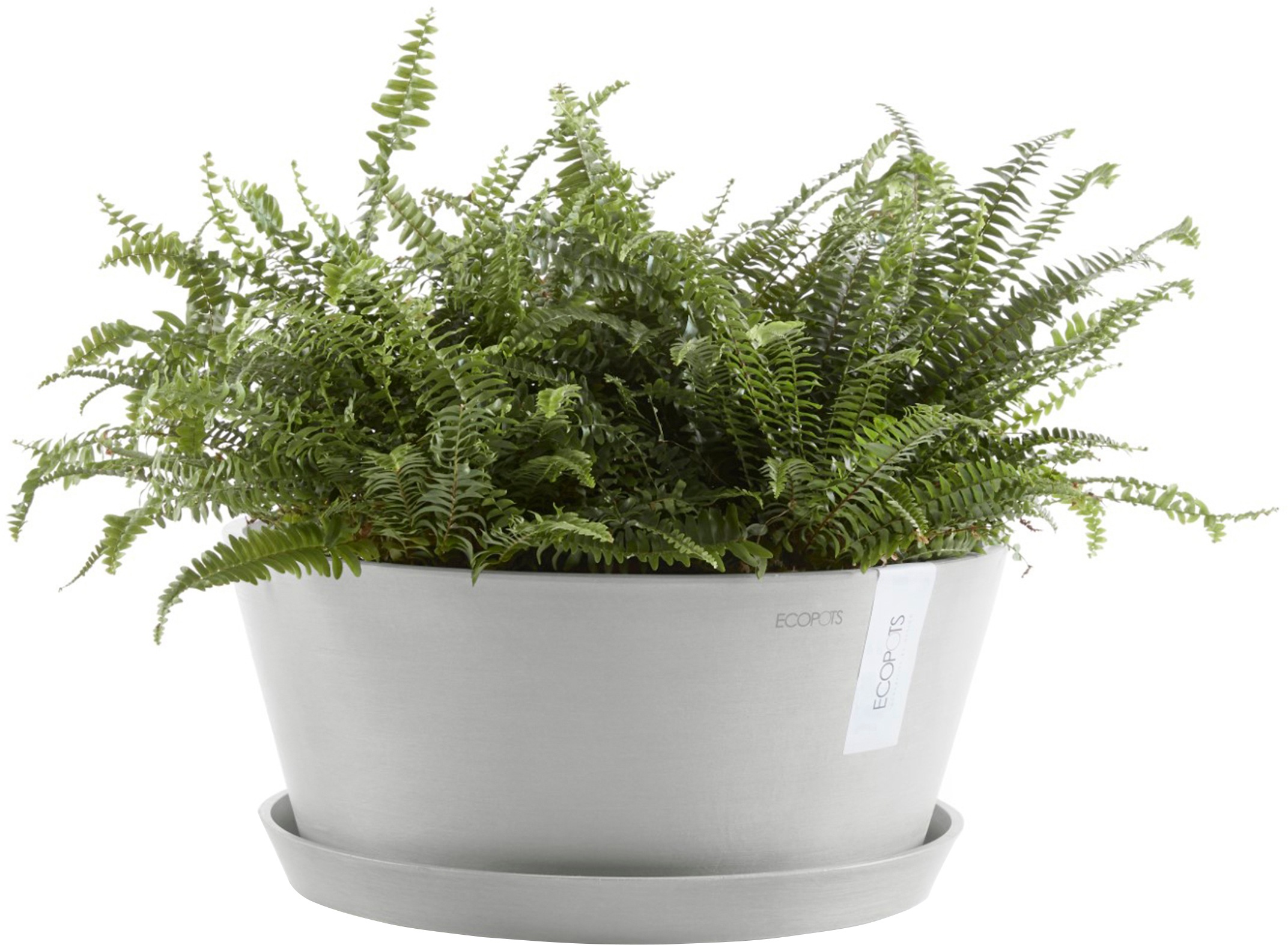 ECOPOTS Blumentopf »Frankfurt 40 Weißgrau«, für innen und außen: frostsicher, bruchsicher und lichtbeständig