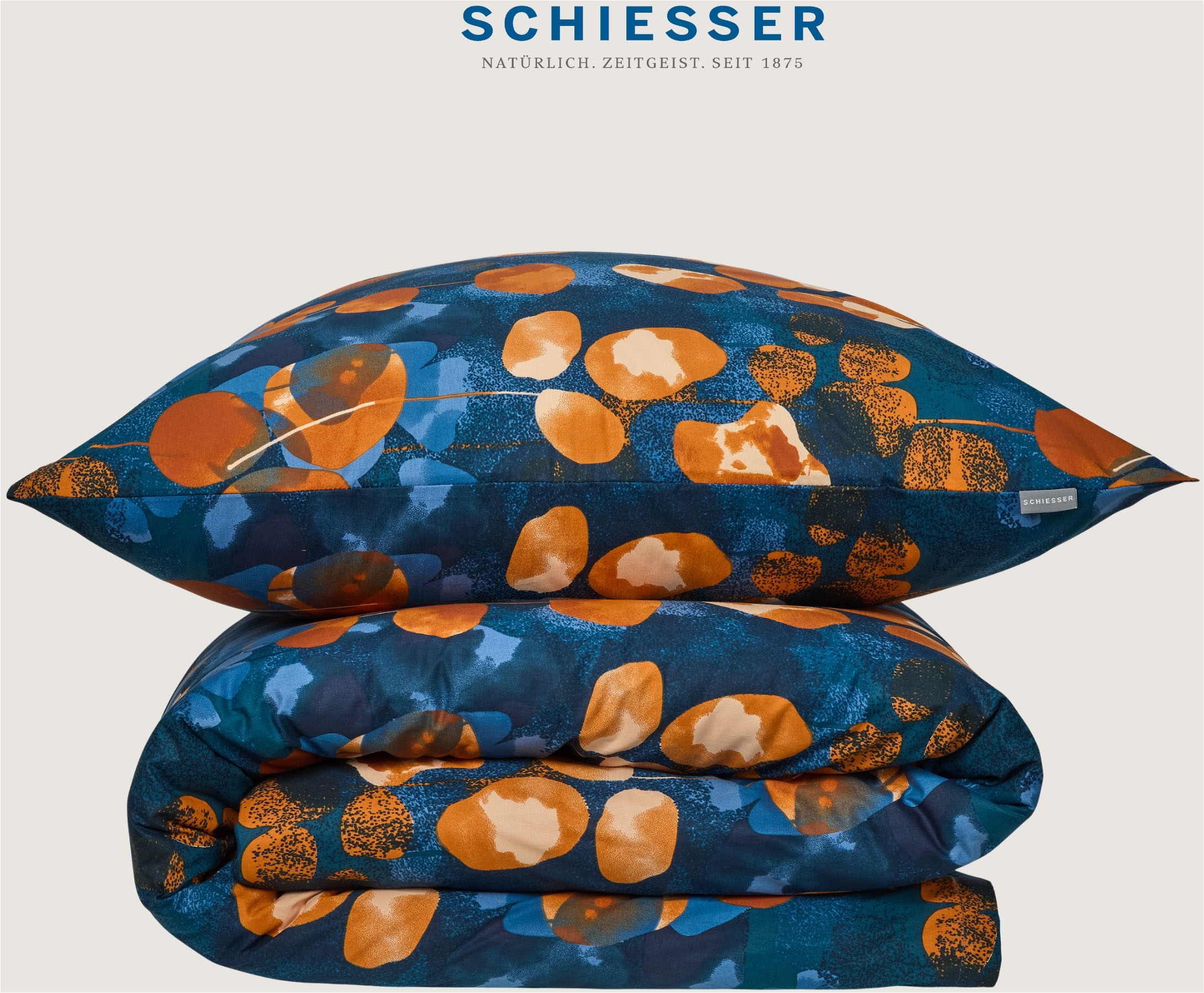 Thumbnail - Schiesser Bettwäsche "Maxima aus weicher Baumwolle mit floralem Muster" 2 Stk. tlg. Made in Green