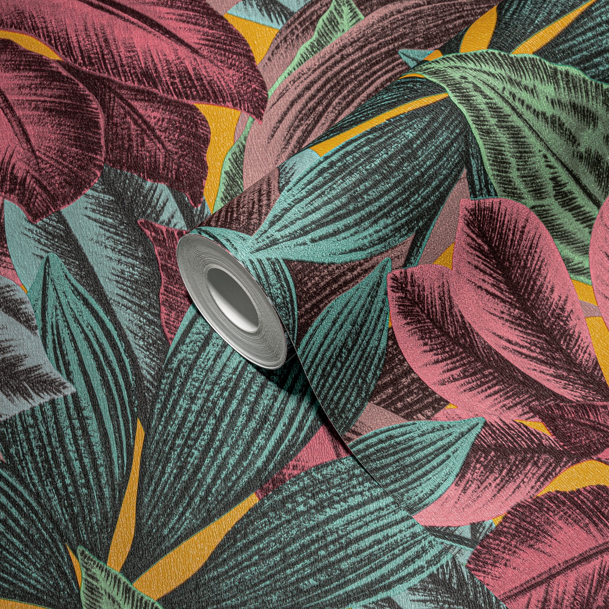 living walls Vliestapete »Metropolitan Stories. Travel Styles. Tapete Dschungel«, matt-gemustert-neutral, Dschungel-Fapete Floral Tapeten Wohnzimmer Schlafzimmer Küche Design