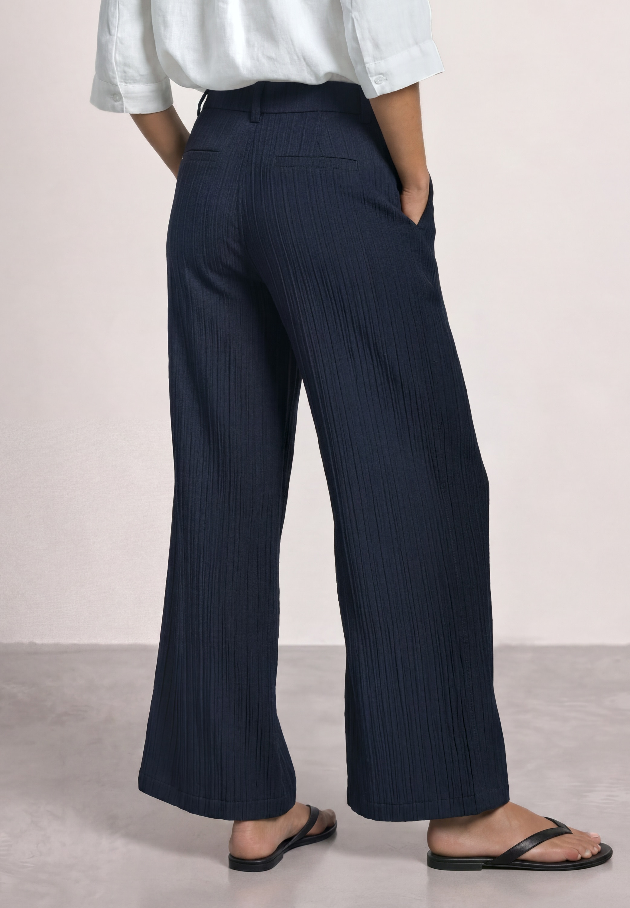 STREET ONE Stoffhose  mit Wide Legs