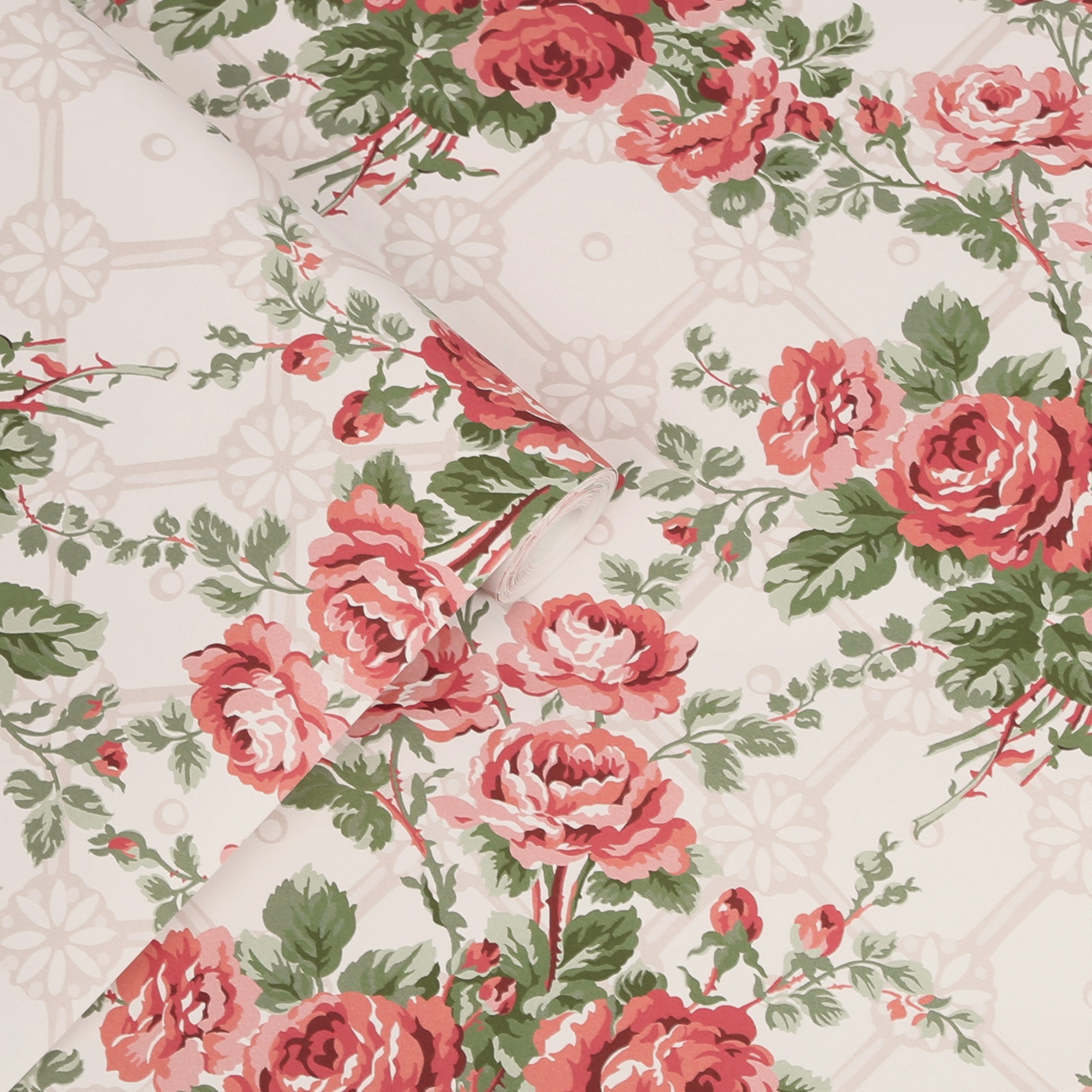 Thumbnail - LAURA ASHLEY Vliestapete "Country Roses" geblümt glatt 10mx52cm (ca. 5m2)