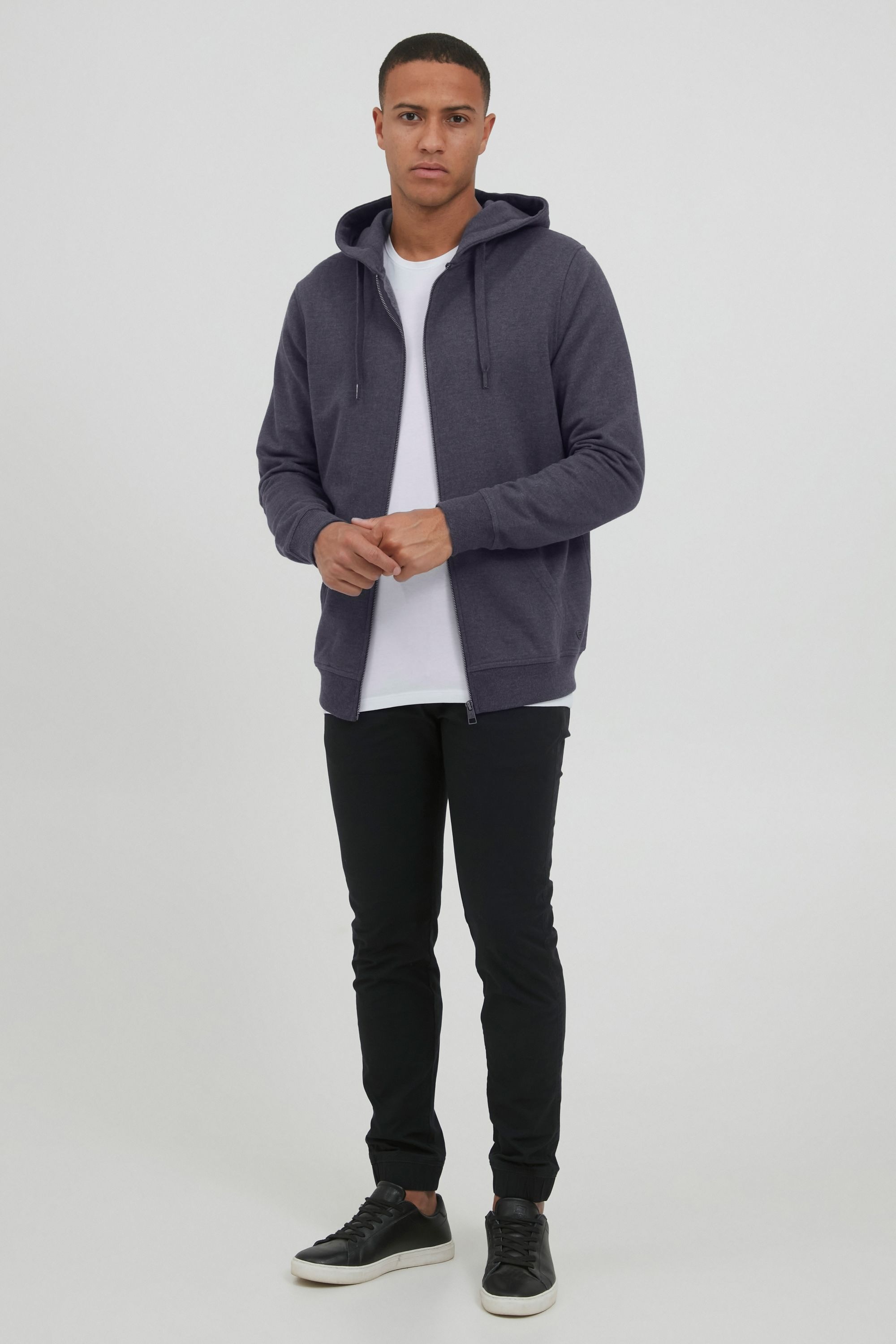 Kapuzensweatjacke 11 PROJECT "Kapuzensweatjacke PREdmond", Herren, Gr. M, blau (marineblaus melange), Obermaterial: 60% Baumwolle CO. 40% Polyester PES., Sweatjacken 2