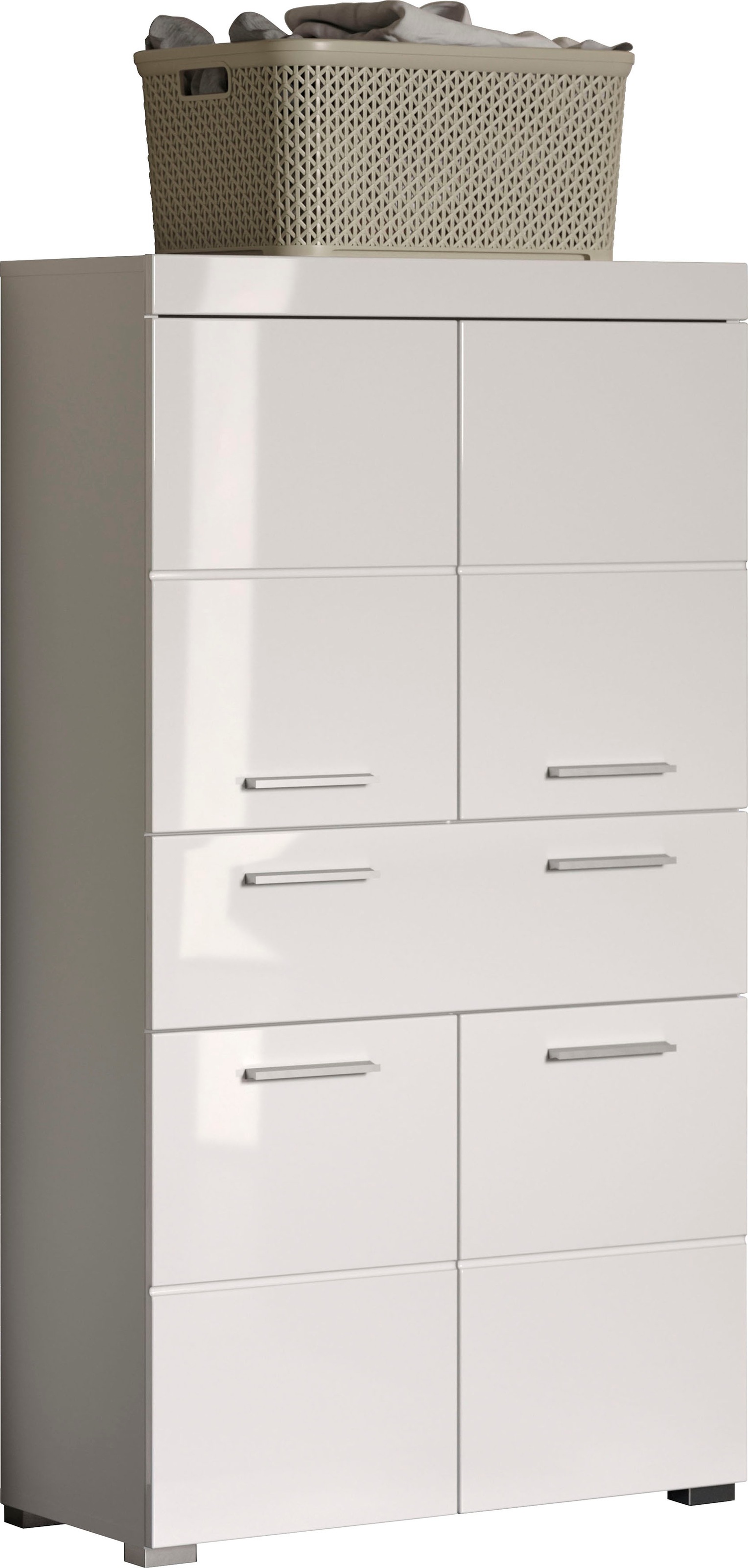 welltime Midischrank "Avena", Badschrank 4-türig mit einer Schublade - Maße günstig online kaufen