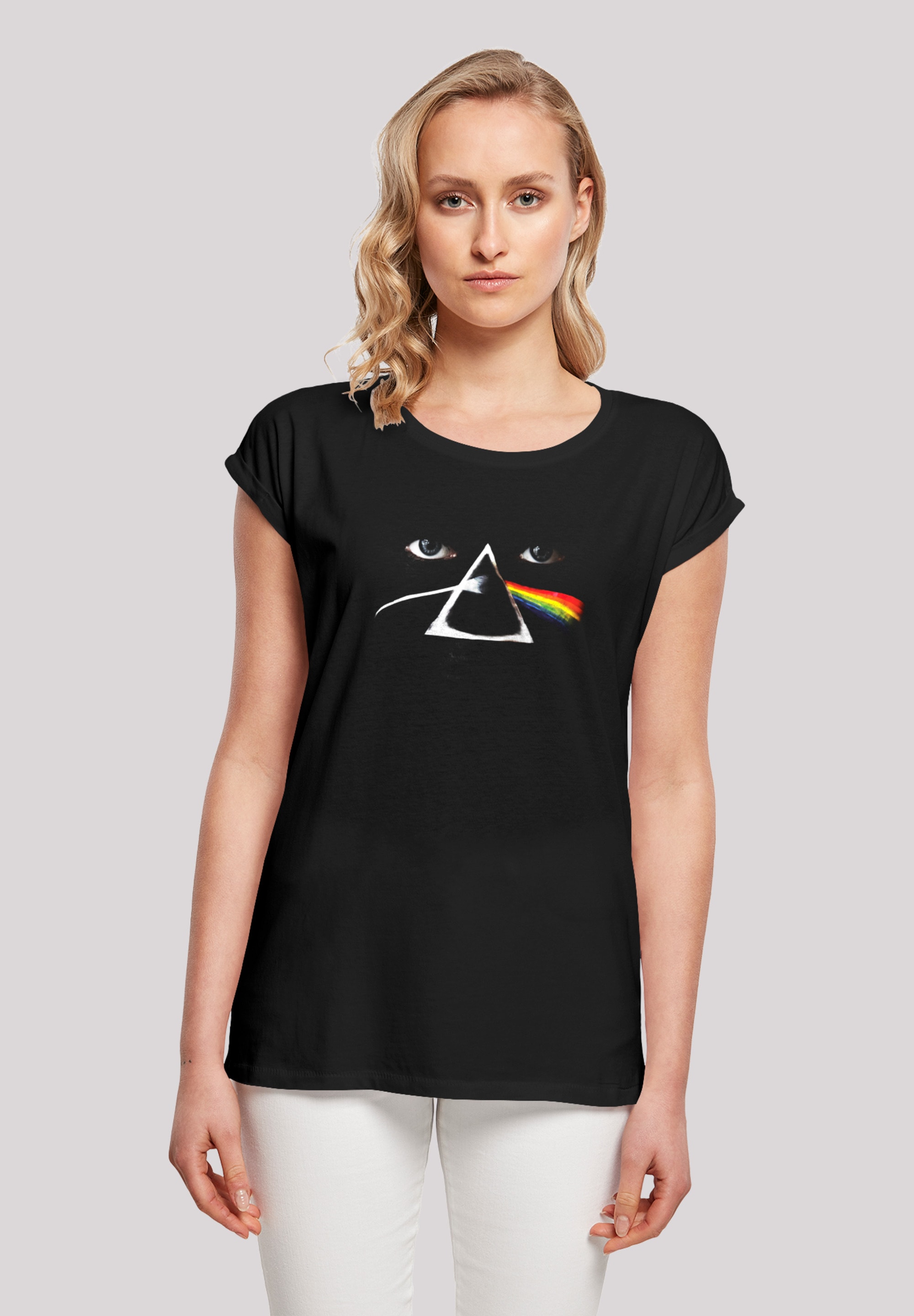 F4NT4STIC T-Shirt »Pink Floyd Face Prism Shirt Rock Musik«, Damen,Premium Merch,Regular-Fit,Kurze Ärmel,Bandshirt