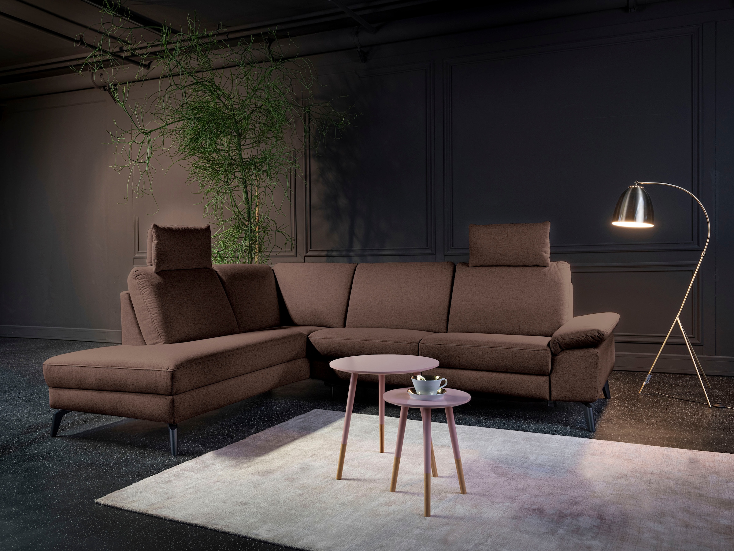 alina Ecksofa inkl. Kopfstützen, wahlweise mit Relaxfunktion, Breite: 267 cm