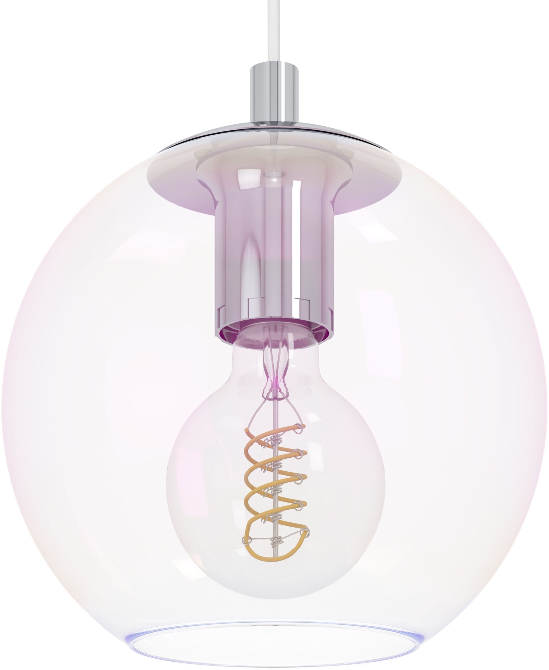 EGLO Hängeleuchte »ARISCANI 2 Pendellampe - Stahl - E27 - 1X60W - IP20« E27 1 Stk. Hängelampe, Deckenlampe, Wohnzimmer, Esszimmer, H110 x Ø20 cm