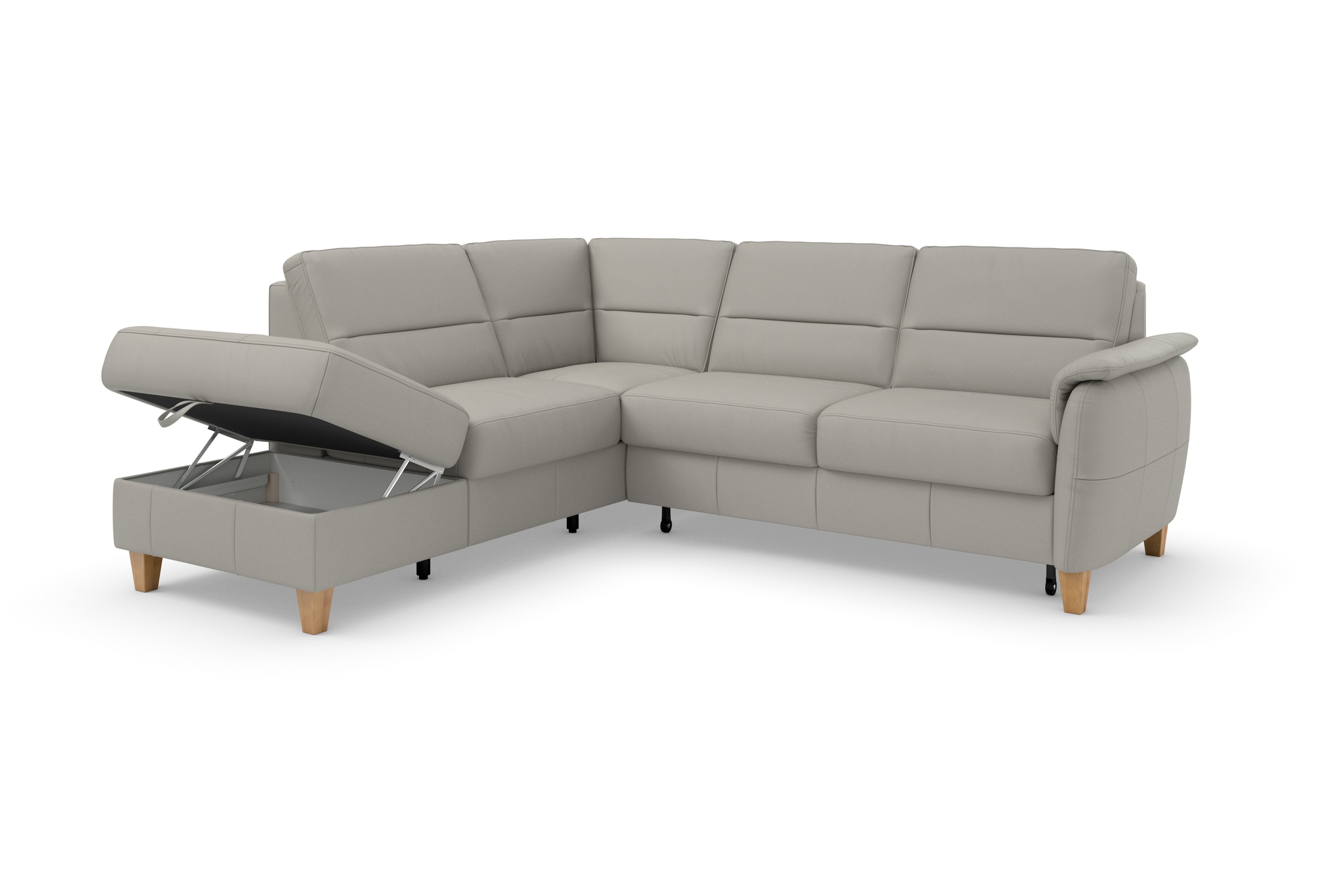 Home affaire Ecksofa »Palmera L-Form«, Federkern, wahlweise mit Bettfunktion und mit/ohne Stauraum