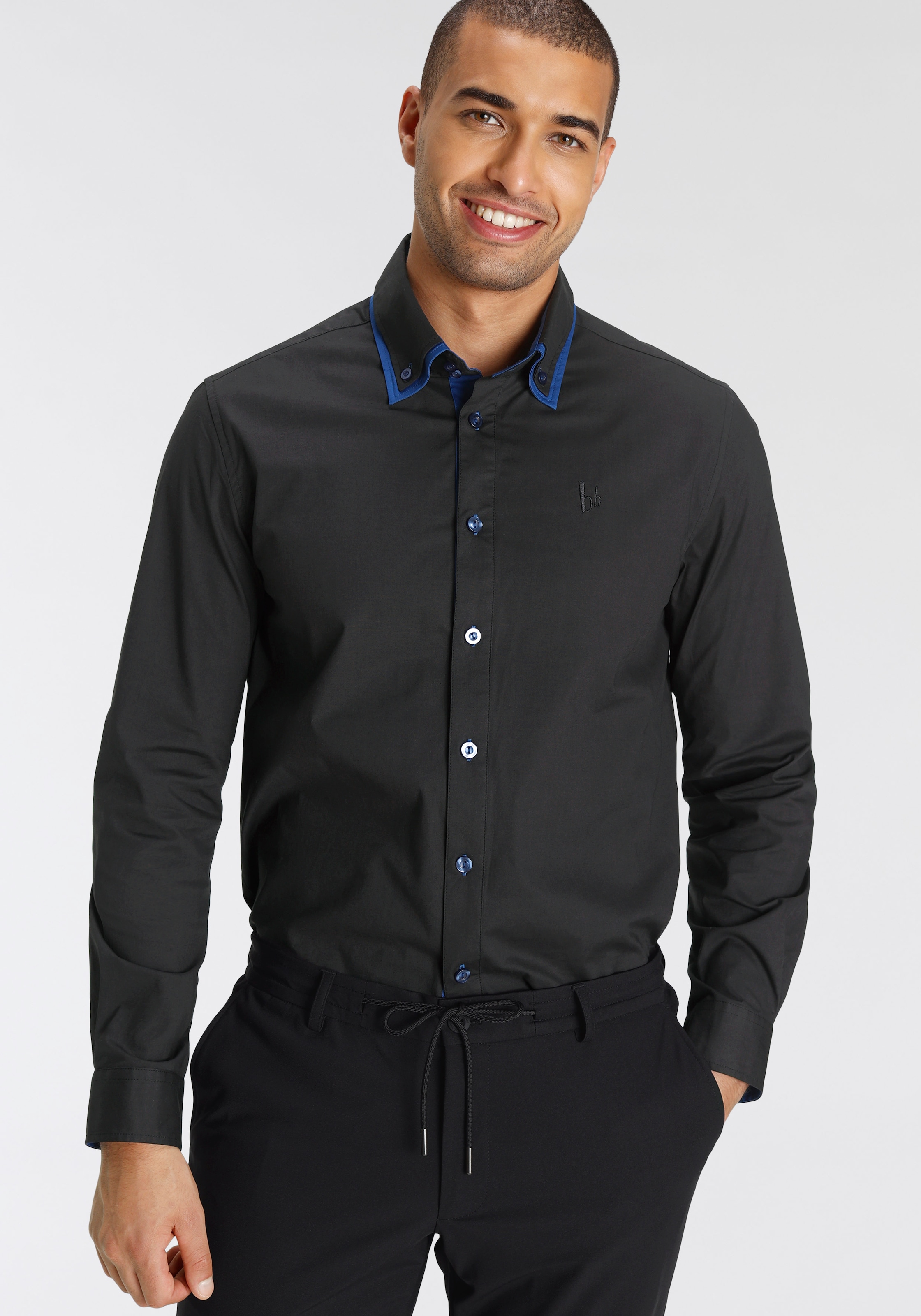 Bruno Banani Langarmhemd »Bruno Banani Button Down Kragen«