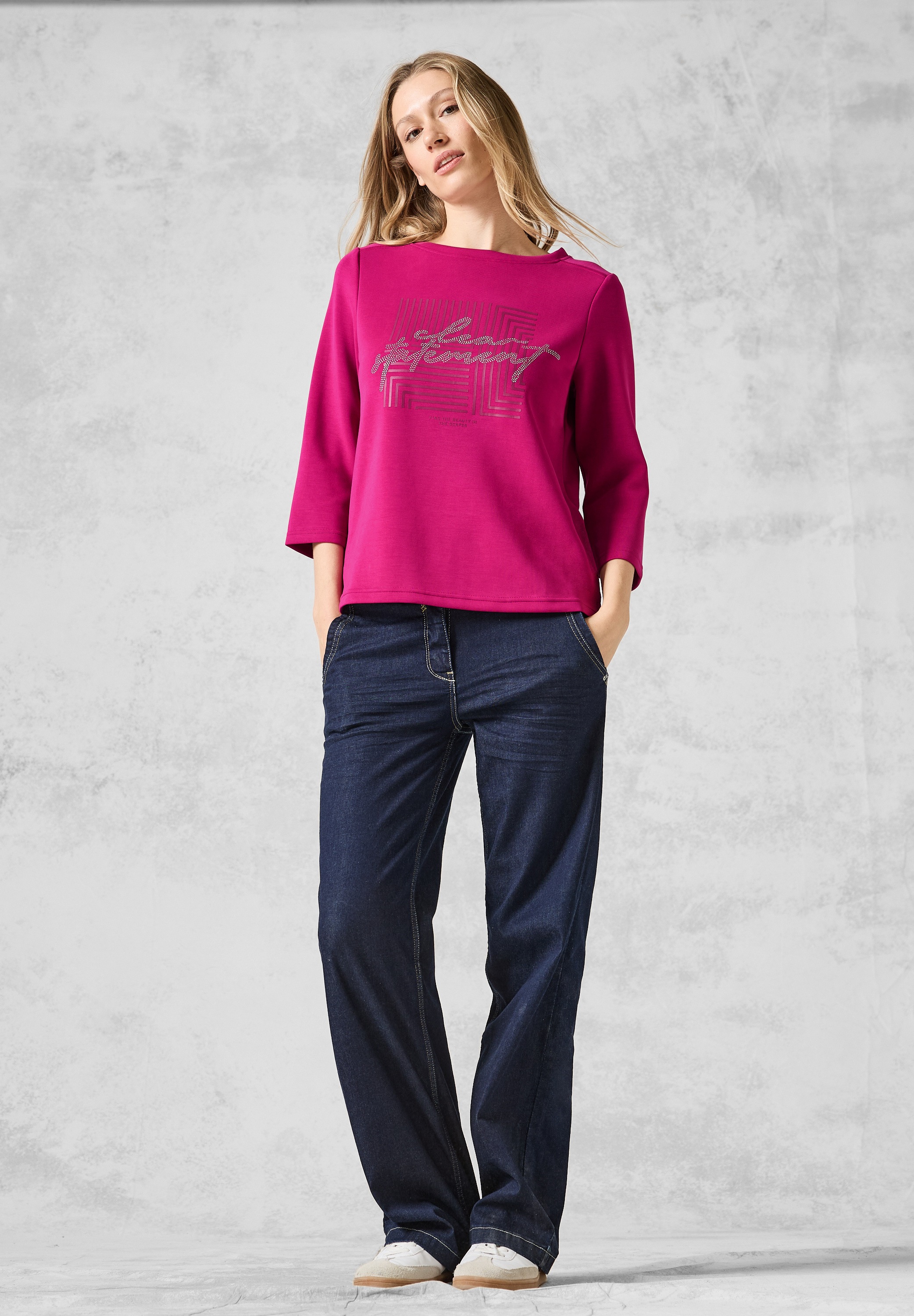 Thumbnail - Cecil 3/4-Arm-Shirt, mit U-Boot-Ausschnitt