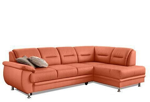 sit&more Ecksofa "Mailand L-Form, B: 250 cm, Komfortsitzhöhe 46 cm" optional Schlaffunktion, Eckcouch in Kunstleder & Stoff