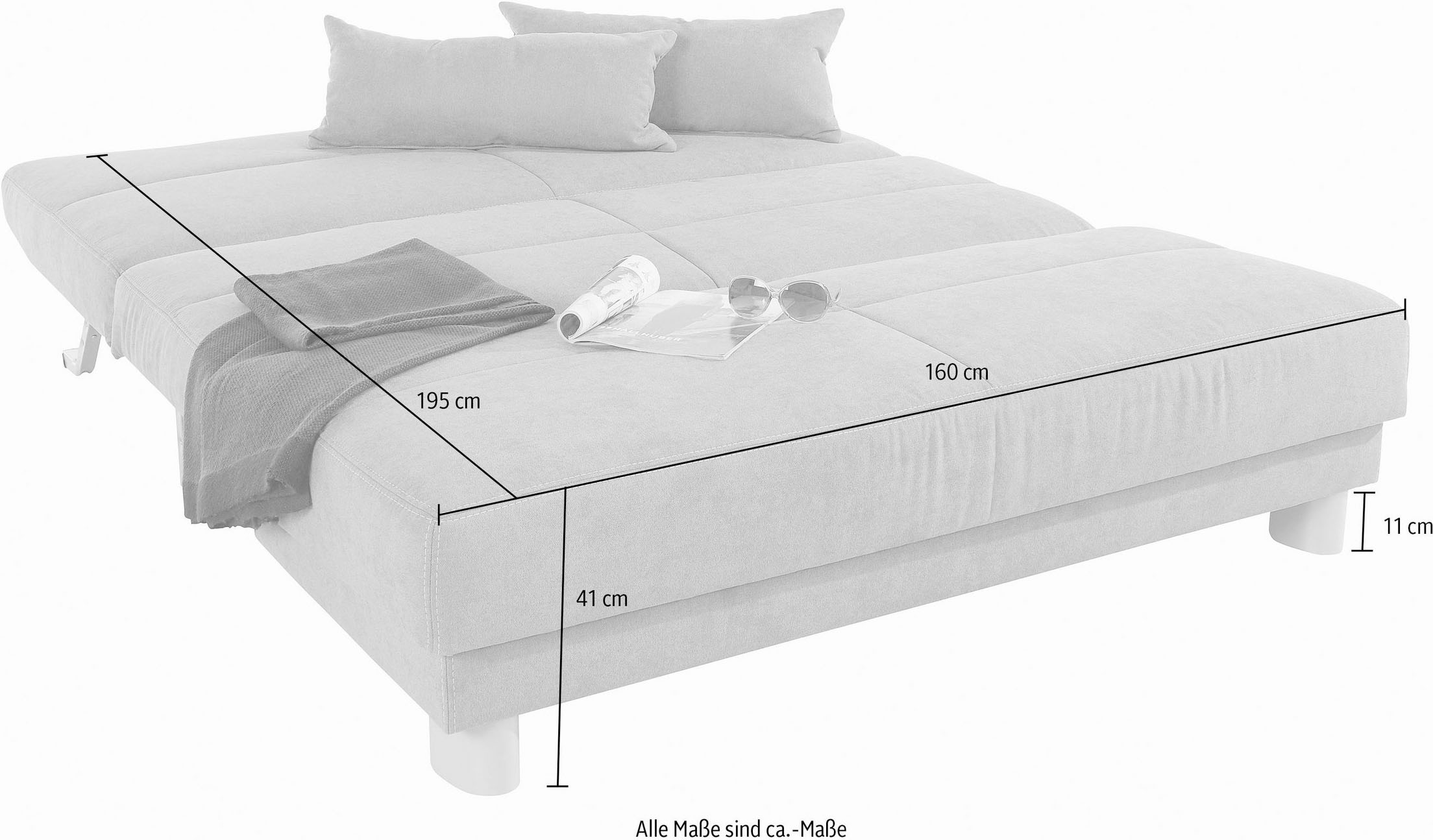 INOSIGN Schlafsofa »Gina«, mit einem Handgriff vom Sofa zum Bett