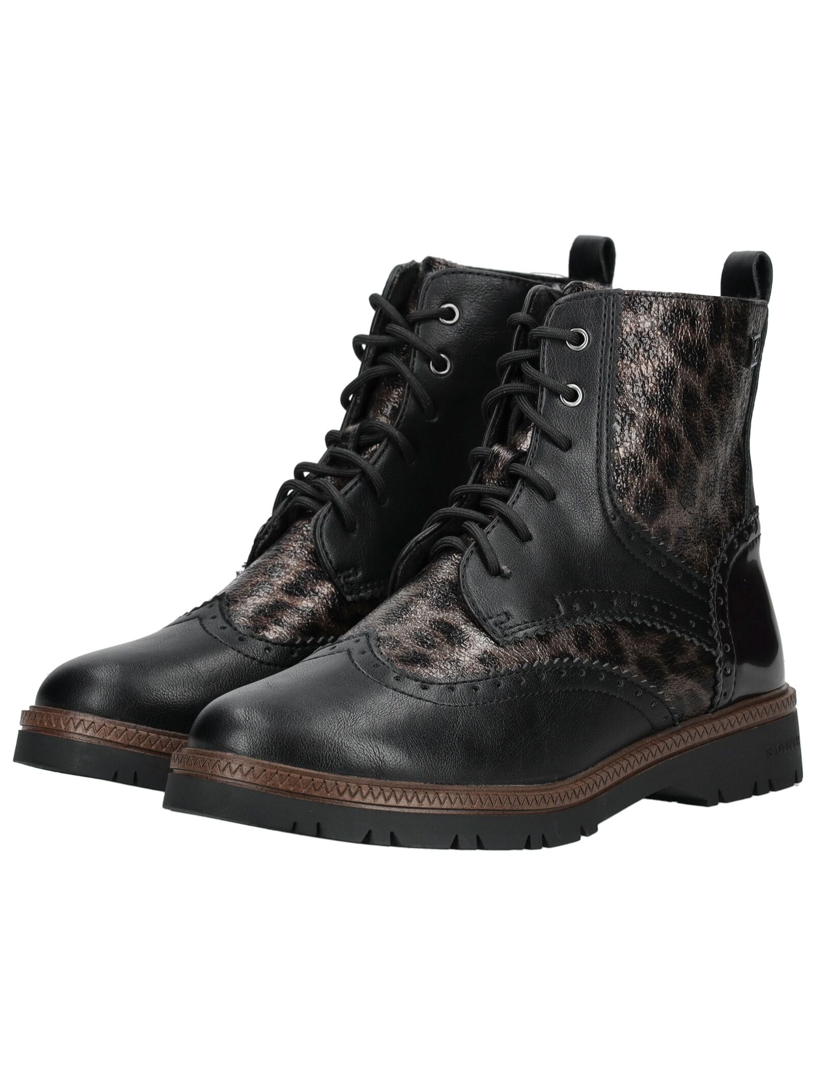 s.Oliver Schnürstiefelette »s.Oliver Stiefelette Lederimitat/Textil«