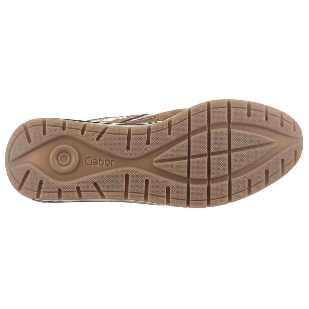 Marken Gabor Gabor Keilsneaker, mit Kontrastbesatz hellbraun-goldfarben Marken Gabor Gabor Keilsneaker, mit Kontrastbesatz hellbraun-goldfarben