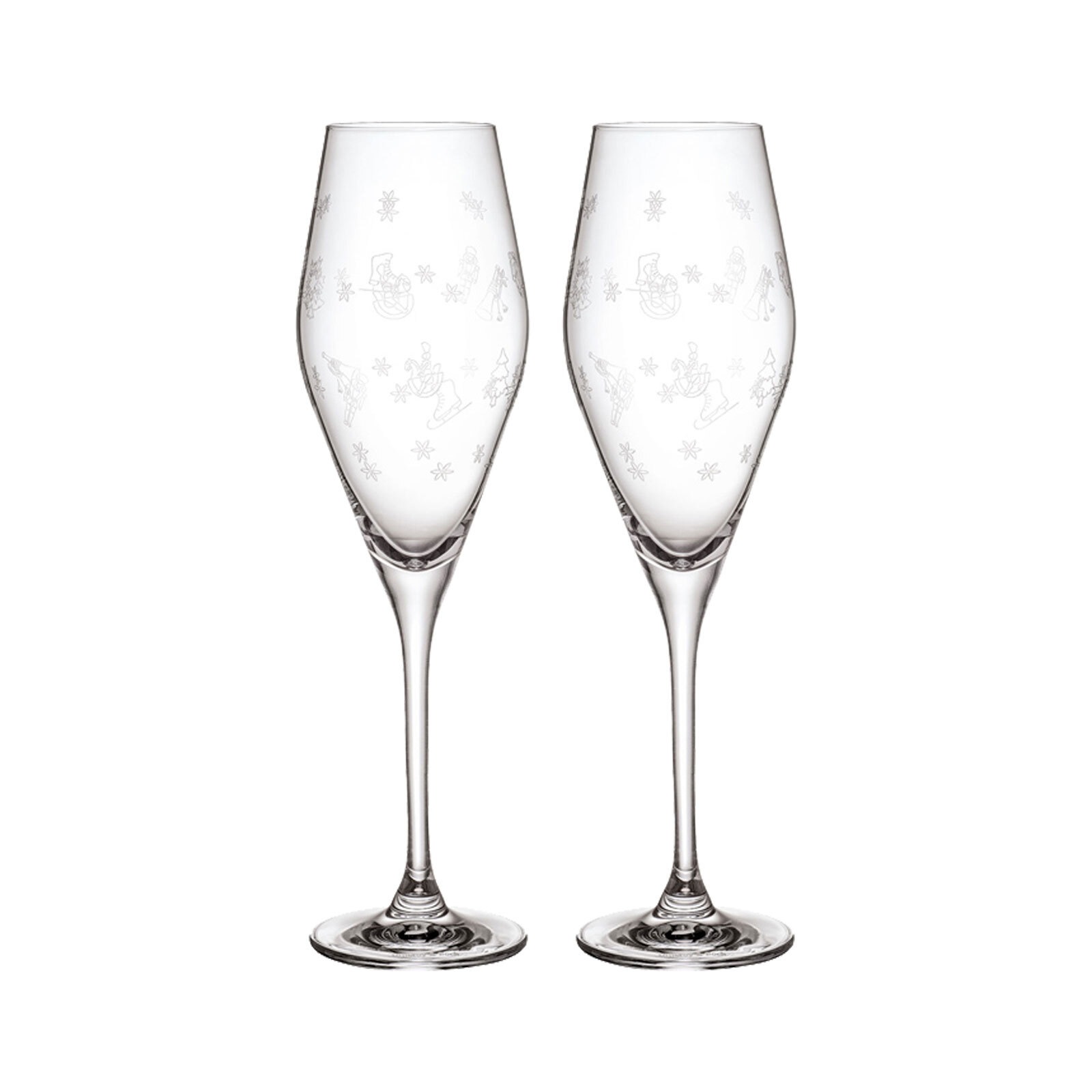 VILLEROY & BOCH Sektglas "Sektgläser Toy's Delight 260 ml 2er Set transparent", bunt, Trinkgefäße