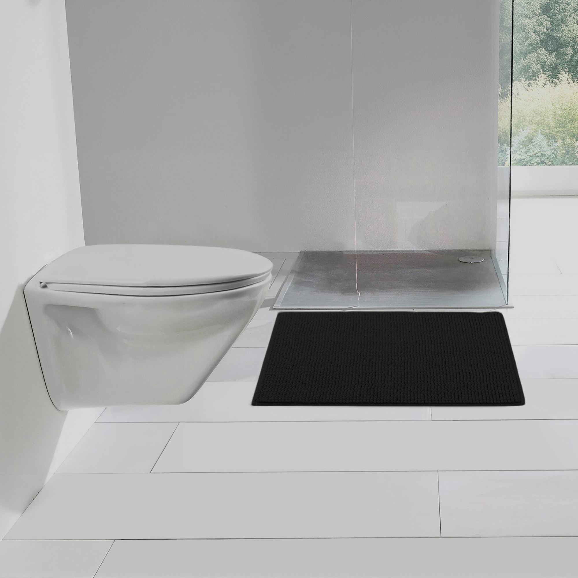 OTTO home Badematte »Vanessa Chenille Premium, Badvorleger, Badezimmer, Duschvorleger« Höhe 20 mm rutschhemmend beschichtet fußbodenheizungsgeeignet | schnell trocknend | strapazierfähig Uni Farben, besonders weich, flauschig