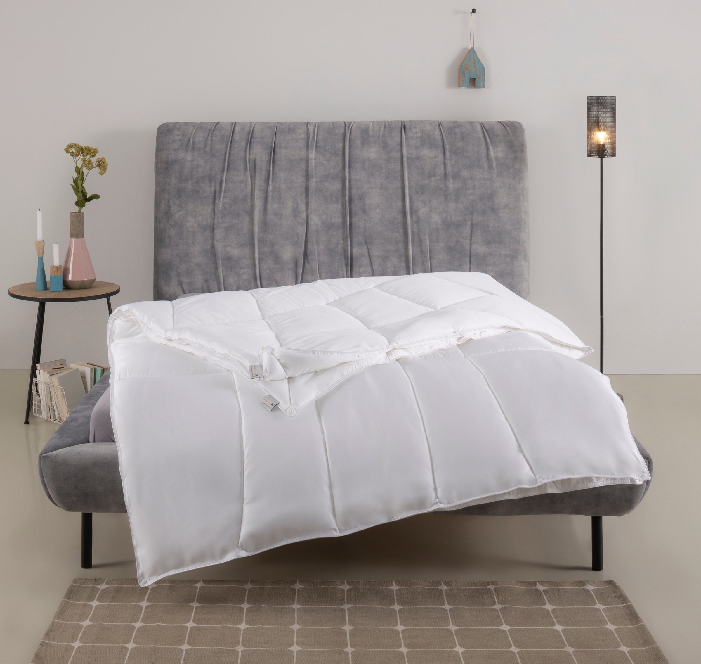 OTTO home Kunstfaserbettdecke "Lotus, Bettdecke 135x200 cm, 155x220 cm und weiteren Größen, Winter" 4-Jahreszeiten Füllung 100% Polyester 1 Stk. tlg. Bettdecke, 4 Jahreszeiten, Decke für Hausstauballergiker geeignet
